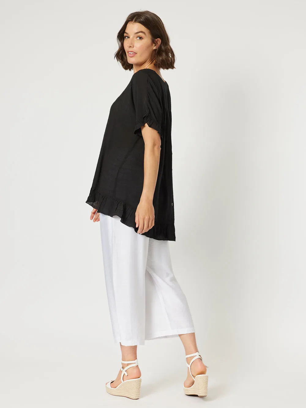 Button Back Top - Black sold by RC & Co product image thumbnail 2