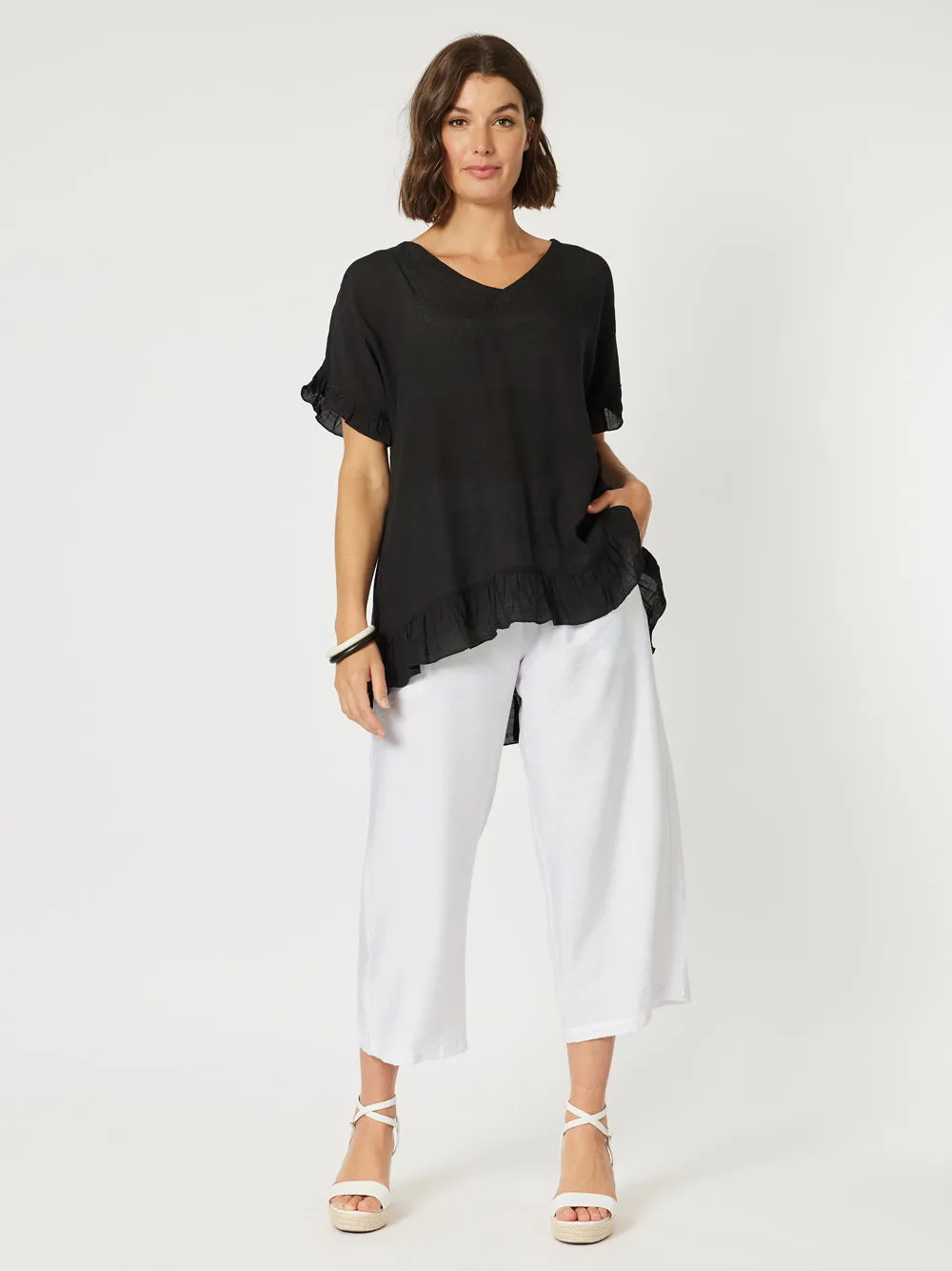 Button Back Top - Black sold by RC & Co product image thumbnail 5