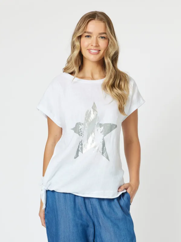 Skyla Star Top - White sold by RC & Co