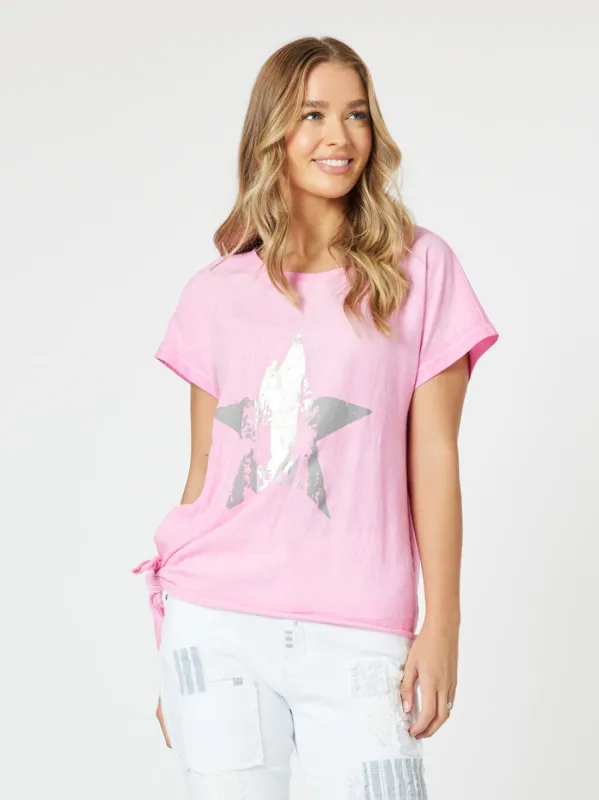 Skyla Star Top - Pink sold by RC & Co