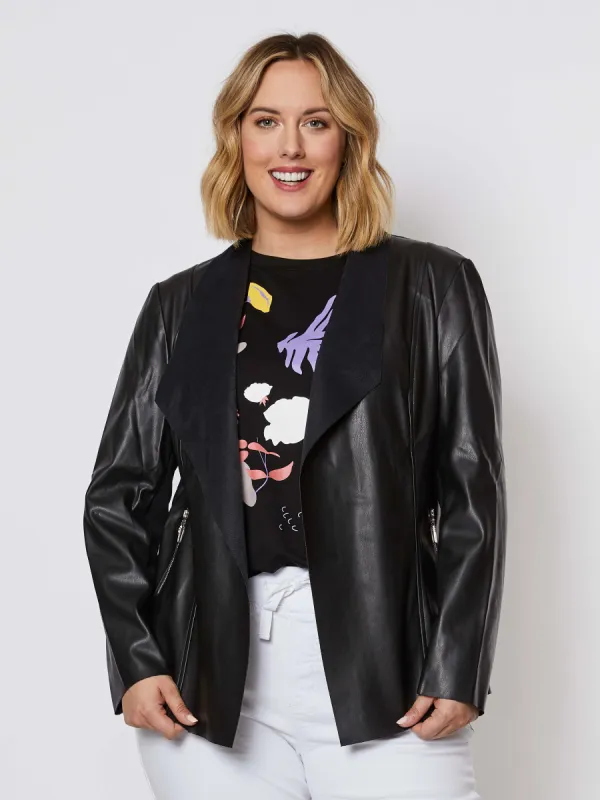 Faux Leather Jacket - Black sold by RC & Co