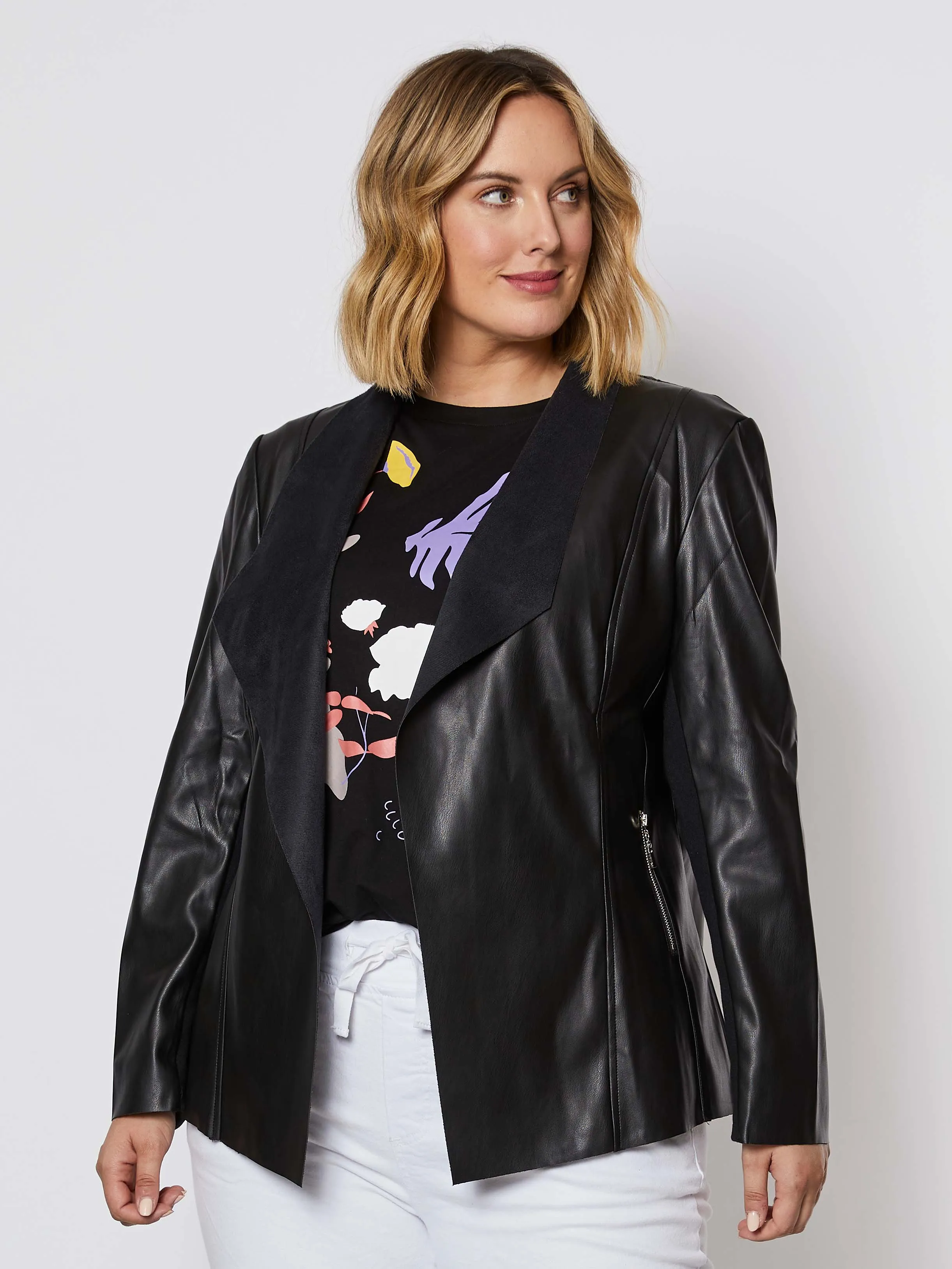 Faux Leather Jacket - Black sold by RC & Co product image thumbnail 3