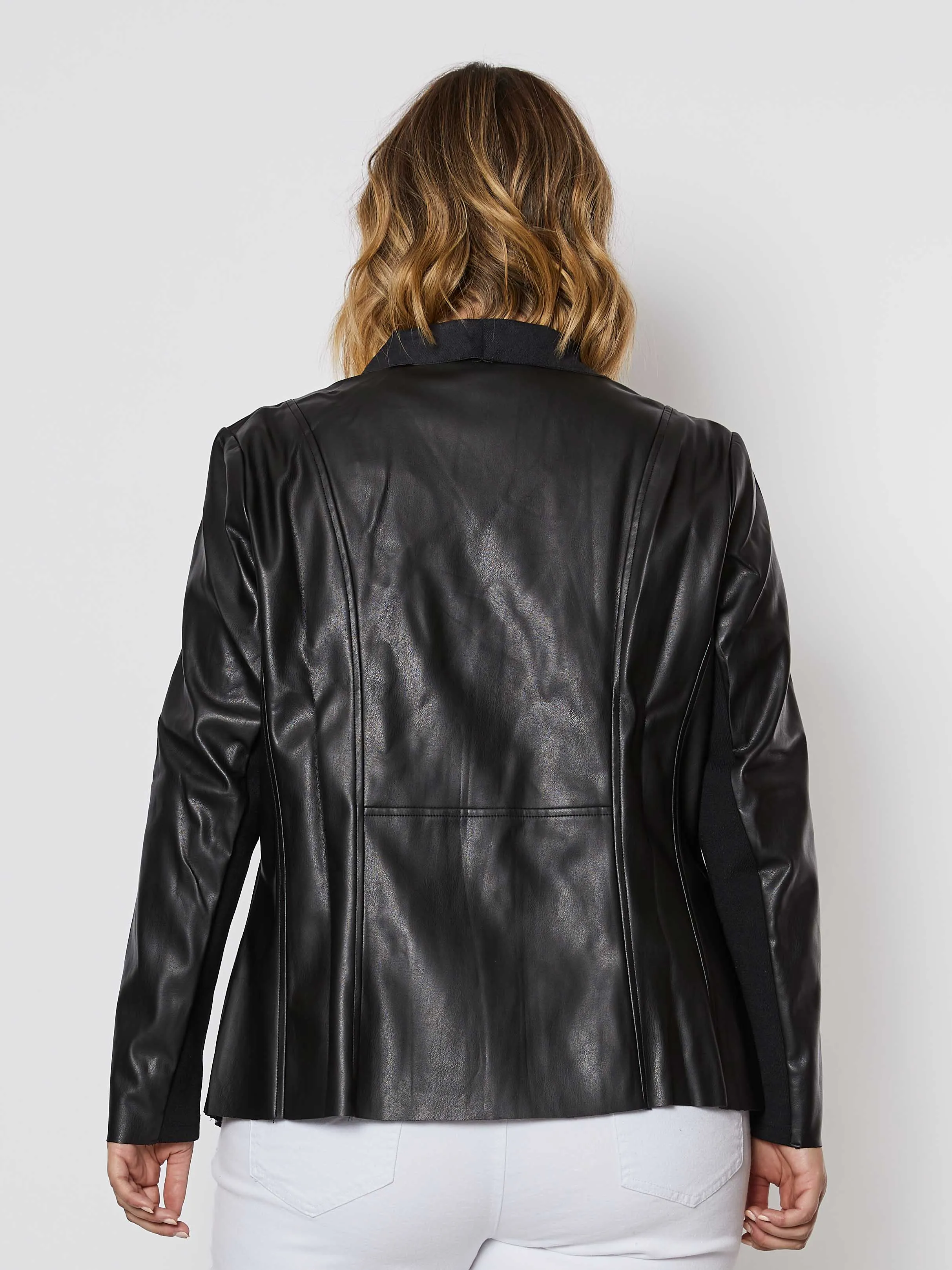 Faux Leather Jacket - Black sold by RC & Co product image thumbnail 4