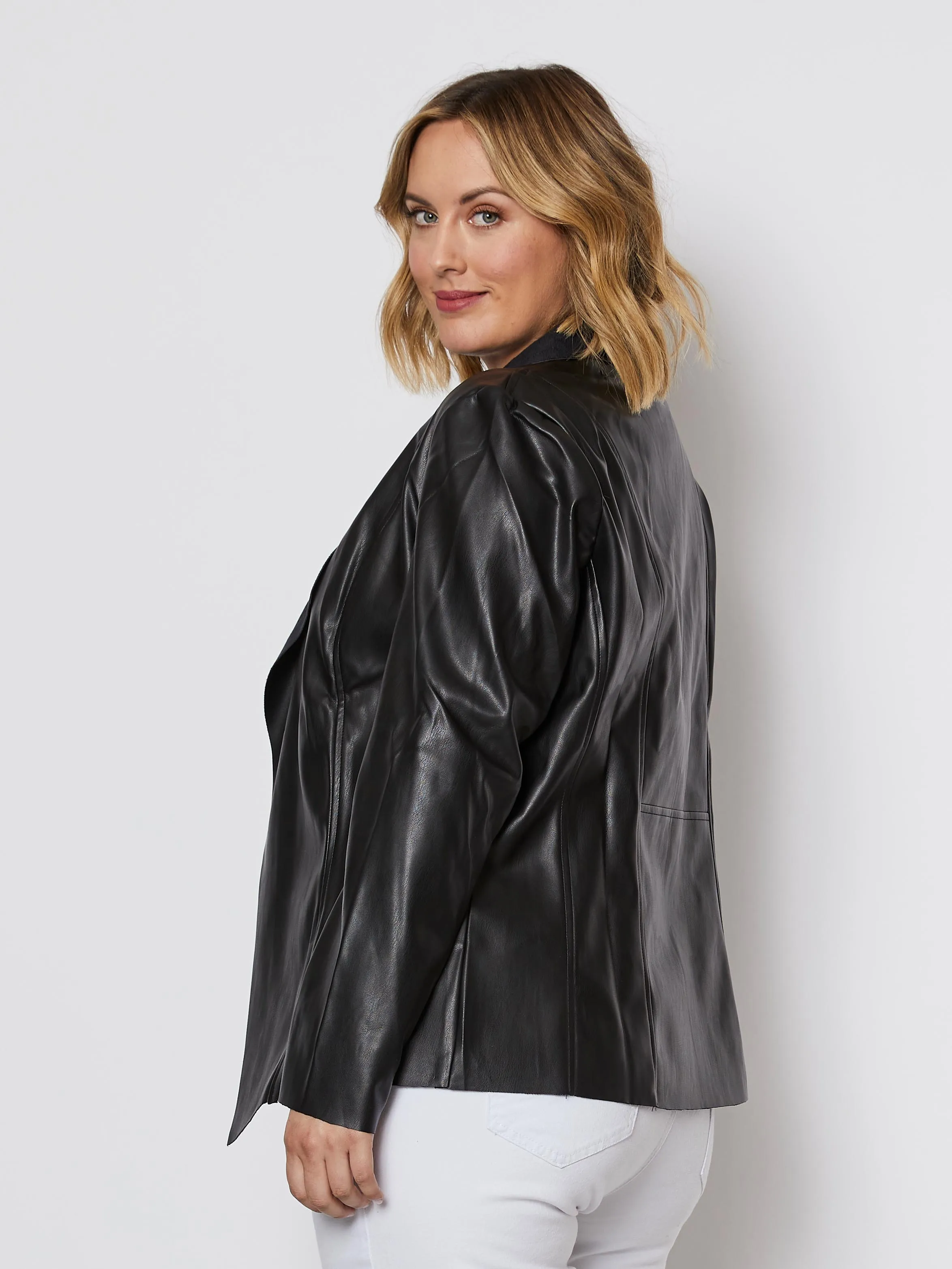 Faux Leather Jacket - Black sold by RC & Co product image thumbnail 5