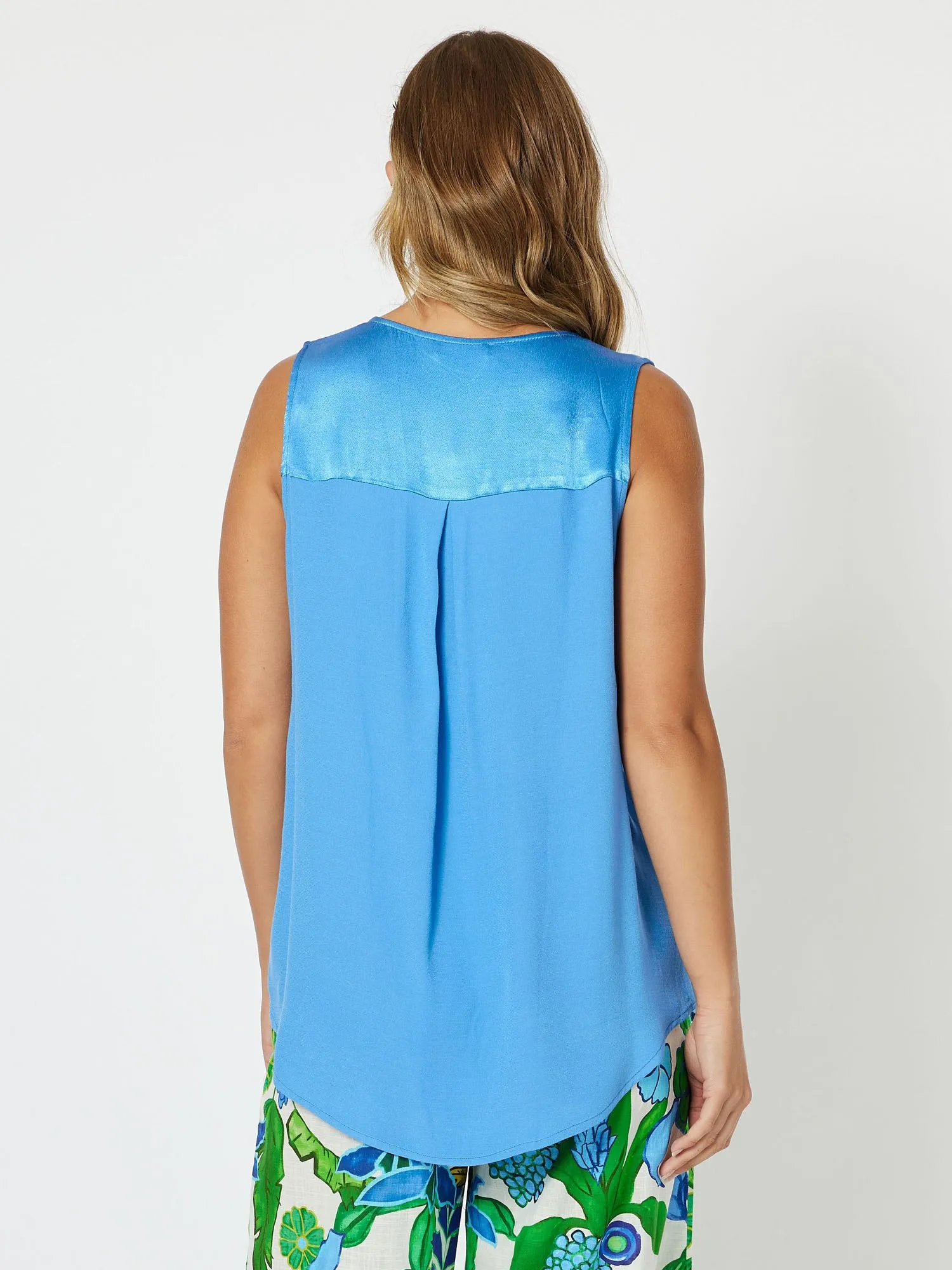 Tuxedo V - Neck Cami - Azure Blue sold by RC & Co product image thumbnail 4