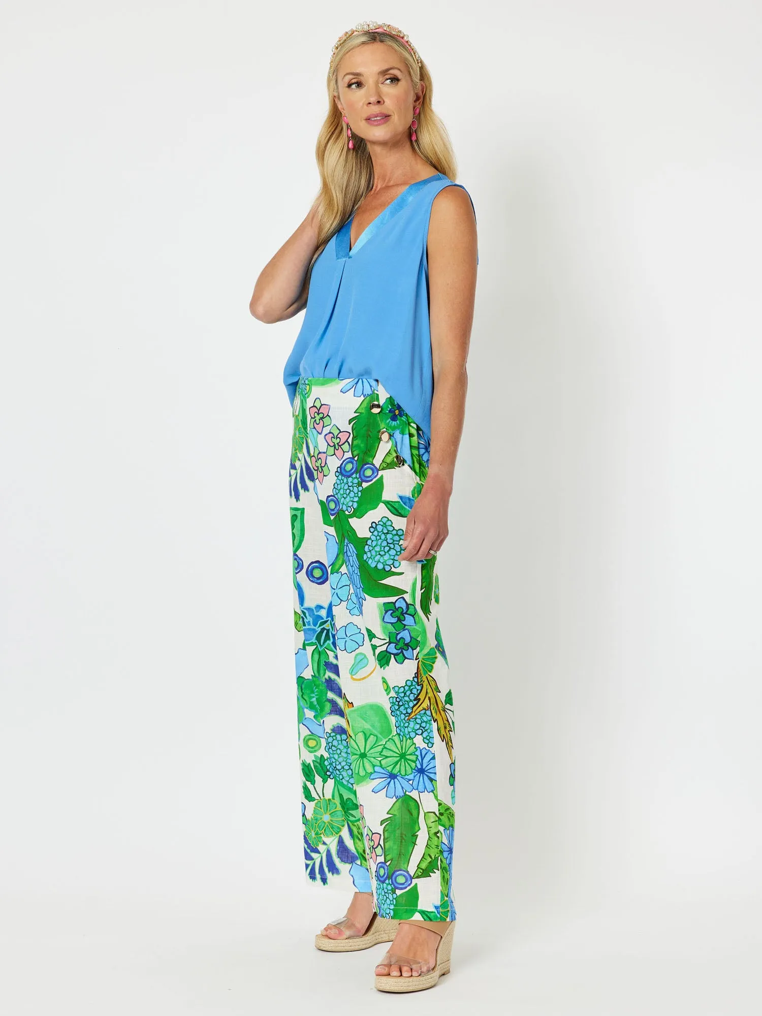 Tuxedo V - Neck Cami - Azure Blue sold by RC & Co product image thumbnail 5