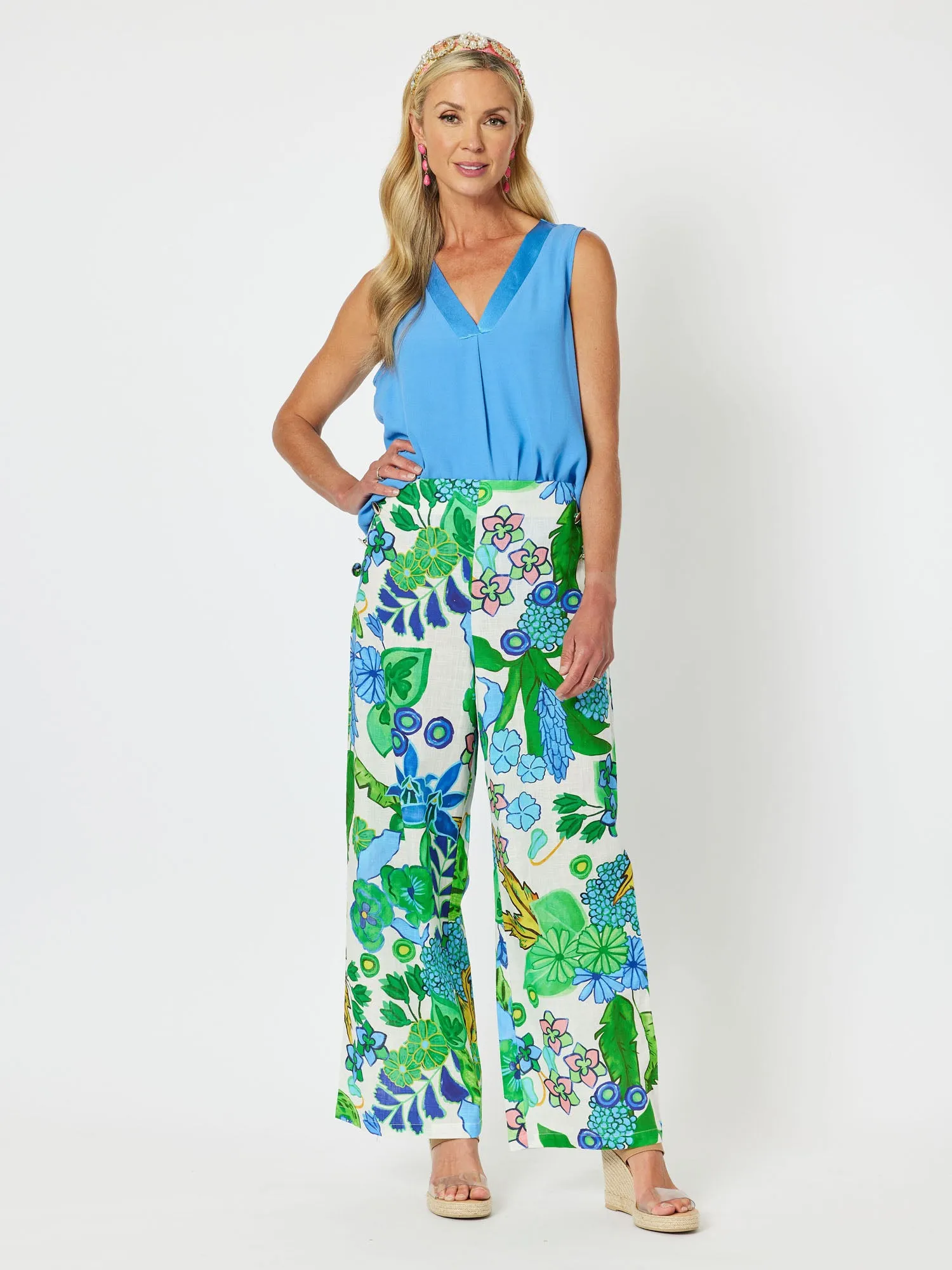 Tuxedo V - Neck Cami - Azure Blue sold by RC & Co product image thumbnail 2