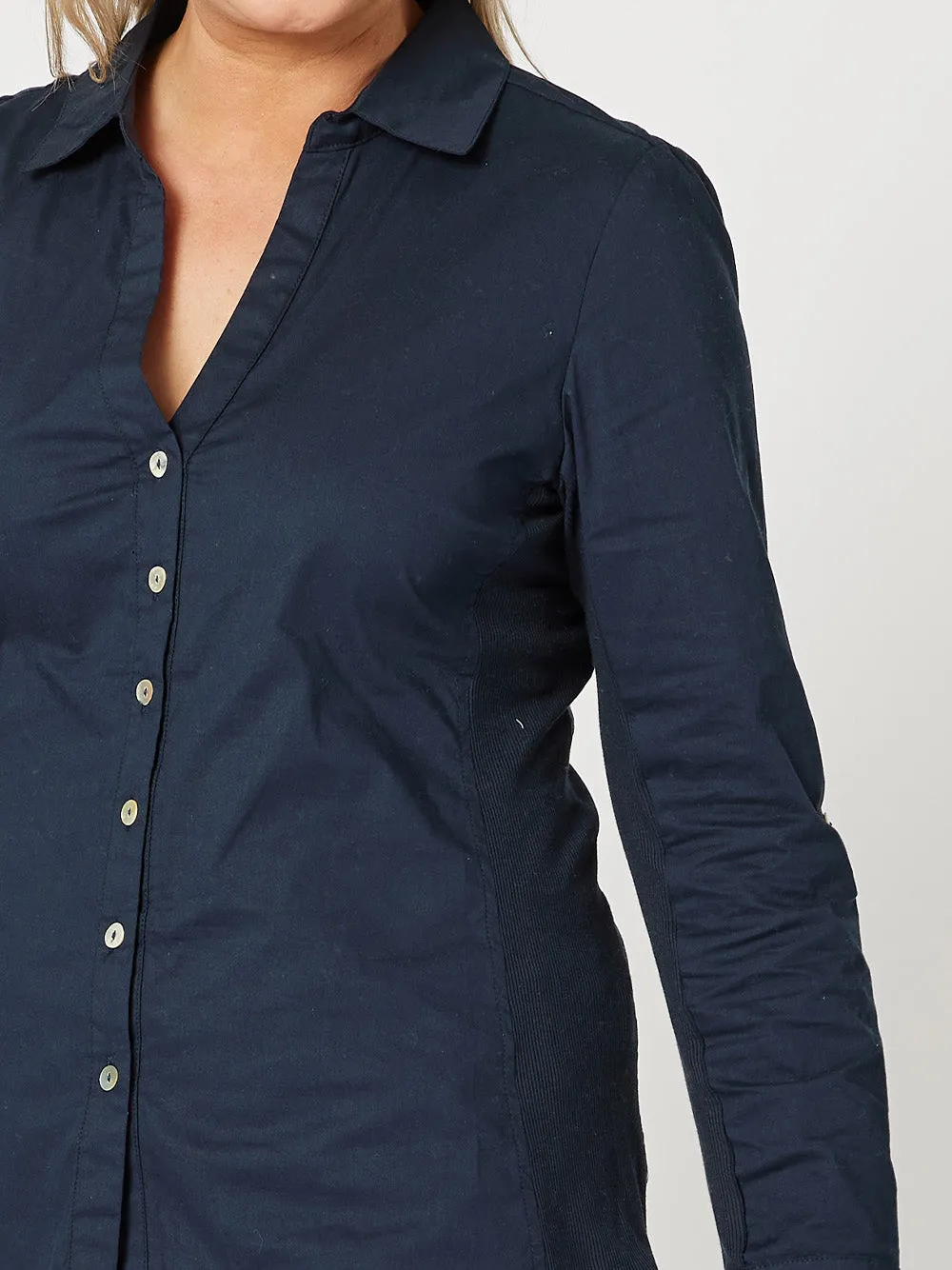 Emma Rib Detail Shirt - Navy sold by RC & Co product image thumbnail 5
