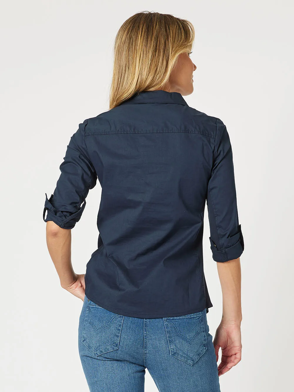 Emma Rib Detail Shirt - Navy sold by RC & Co product image thumbnail 4