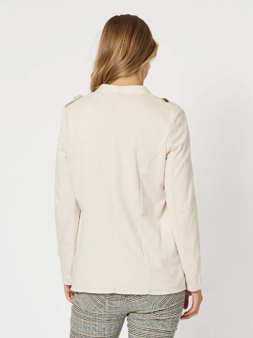 Military Sweat Jacket - Stone sold by RC & Co product image thumbnail 4