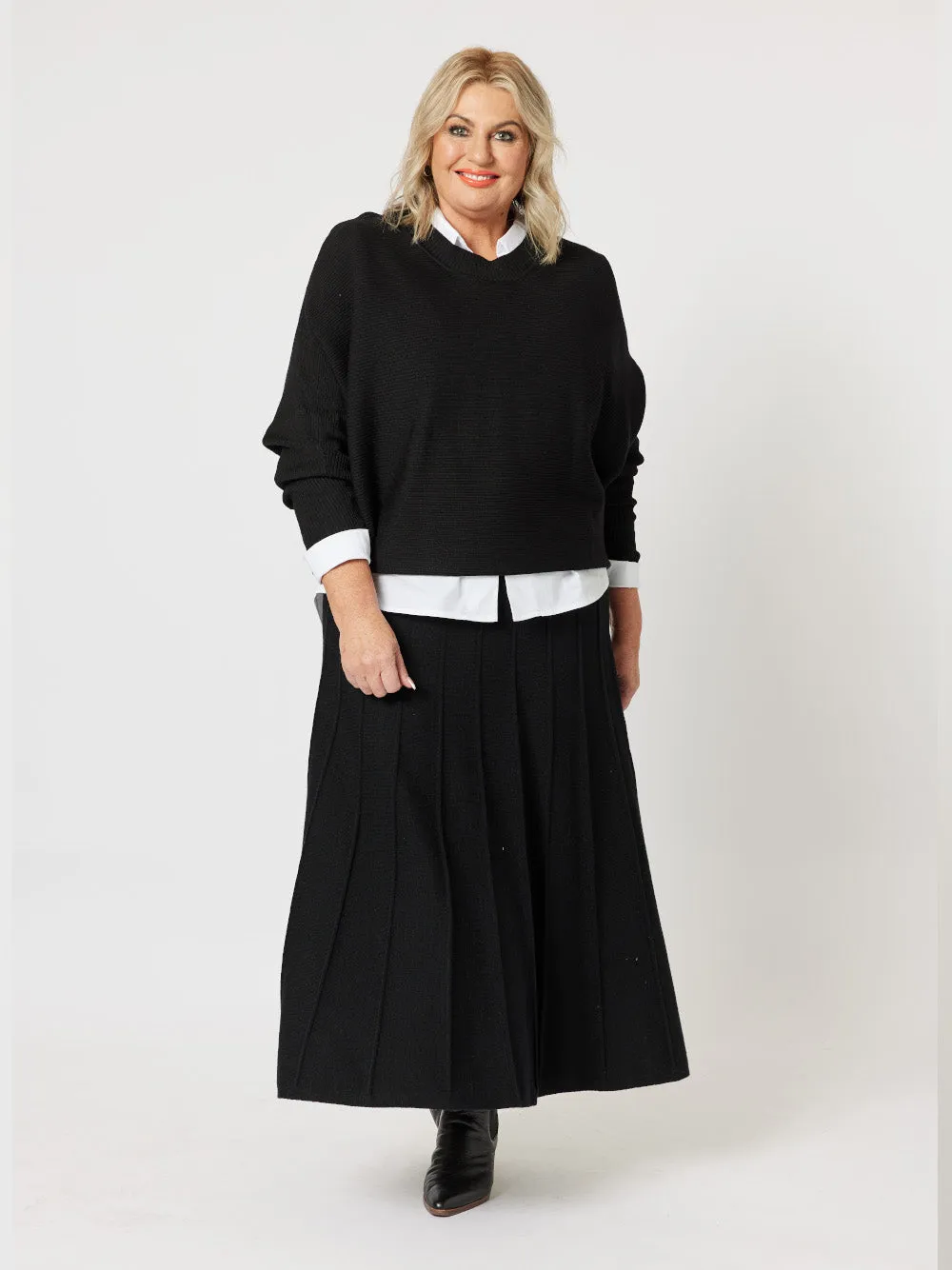 Kate Long Knit Skirt - Black sold by RC & Co product image thumbnail 3