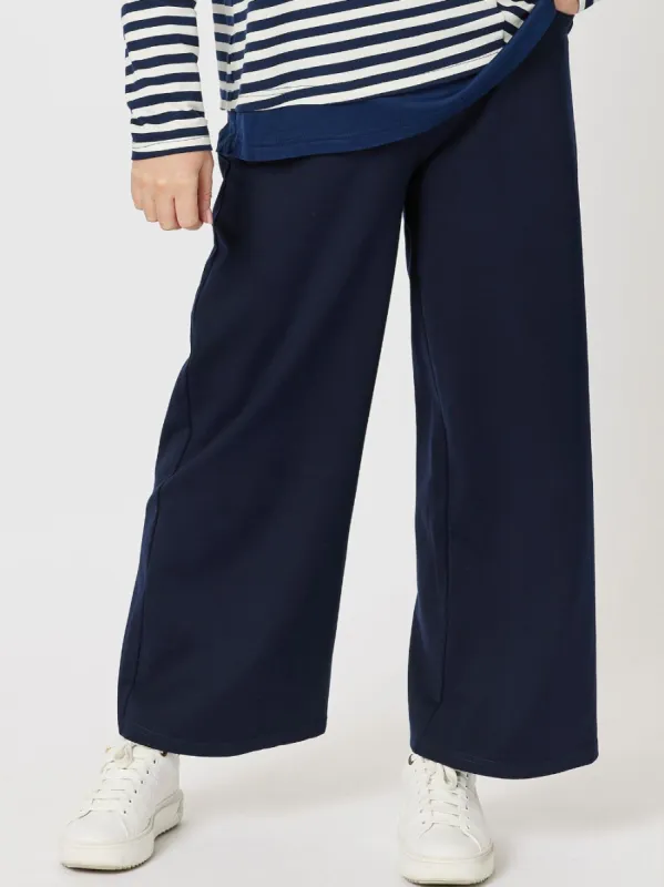 Kimmy Ponte Wide Leg Pant - Navy sold by RC & Co