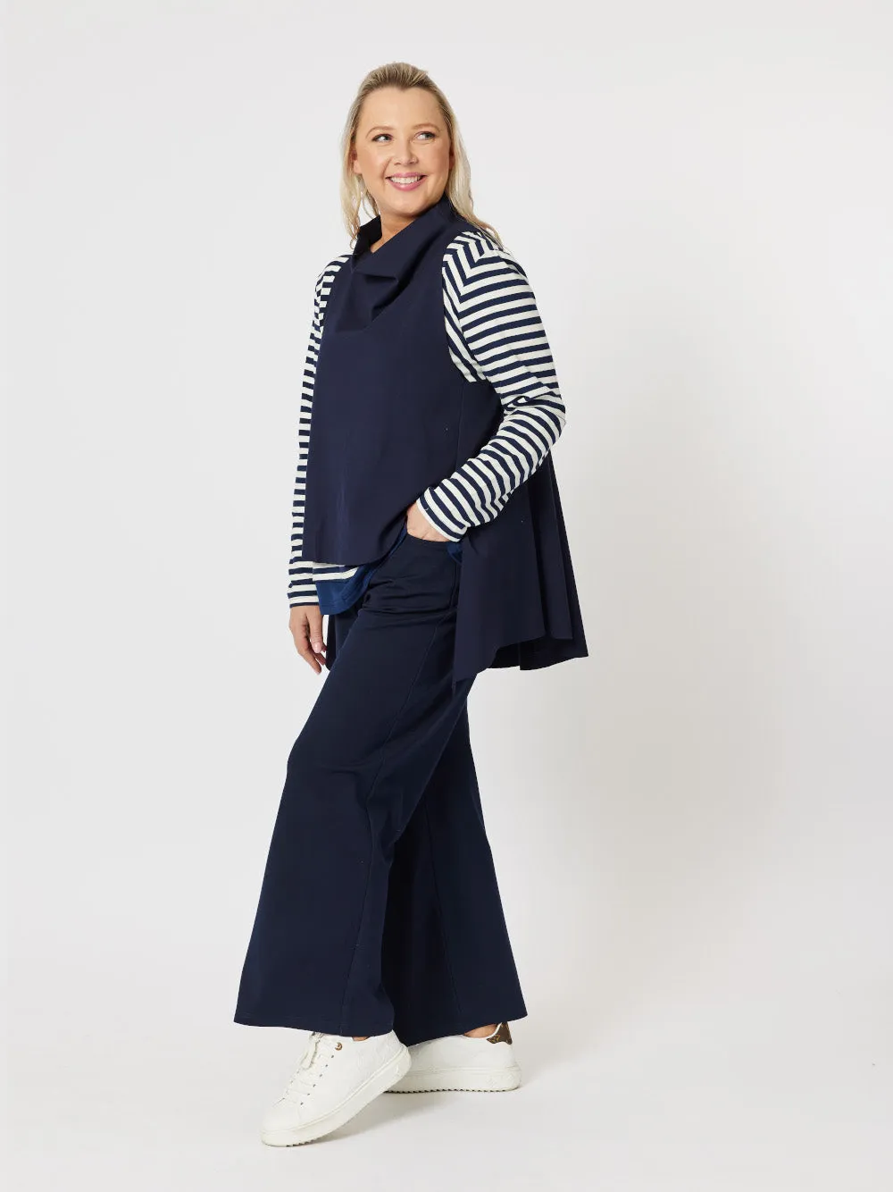 Kimmy Ponte Wide Leg Pant - Navy sold by RC & Co product image thumbnail 4