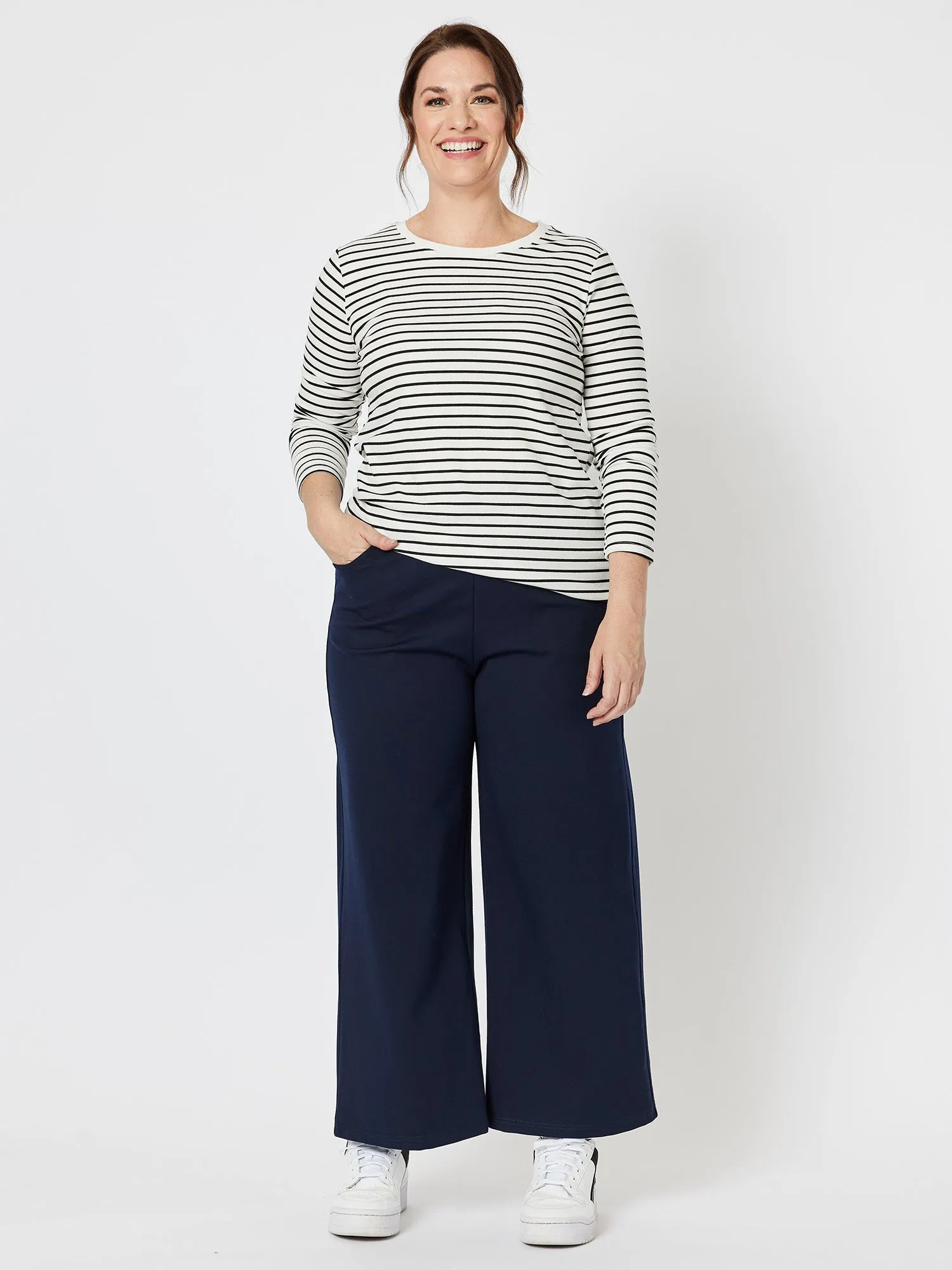 Kimmy Ponte Wide Leg Pant - Navy sold by RC & Co product image thumbnail 5