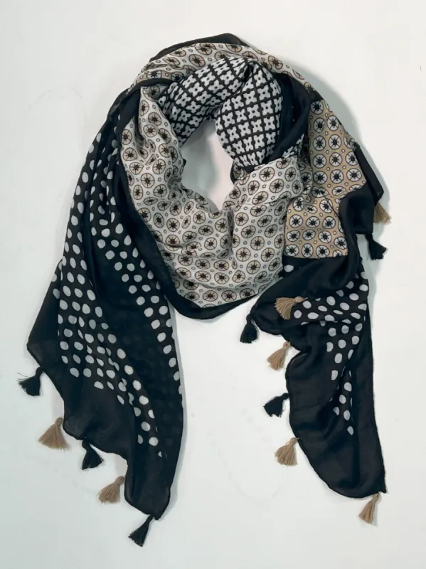 Spot Scarf - Black sold by RC & Co
