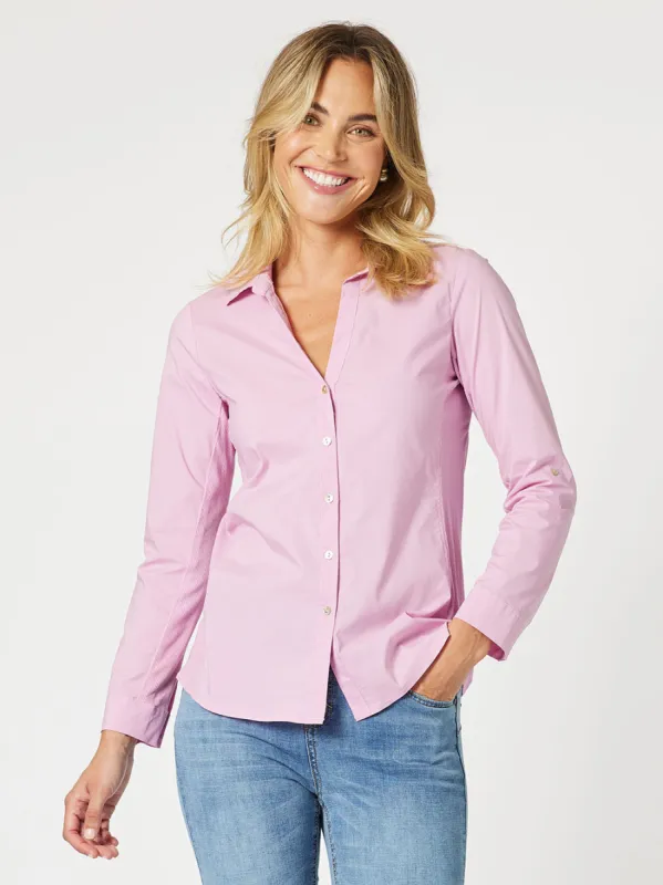 Emma Rib Detail Shirt - Orchid sold by RC & Co