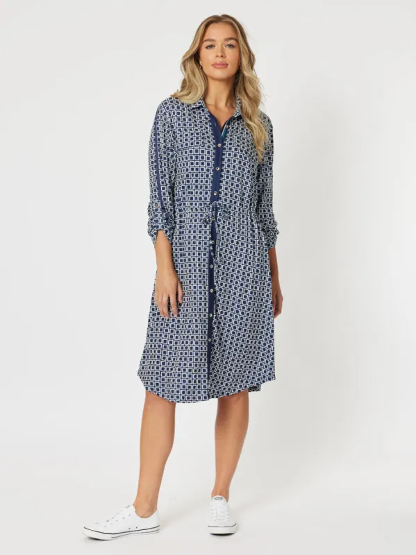 Sadie Square Dress - Navy sold by RC & Co