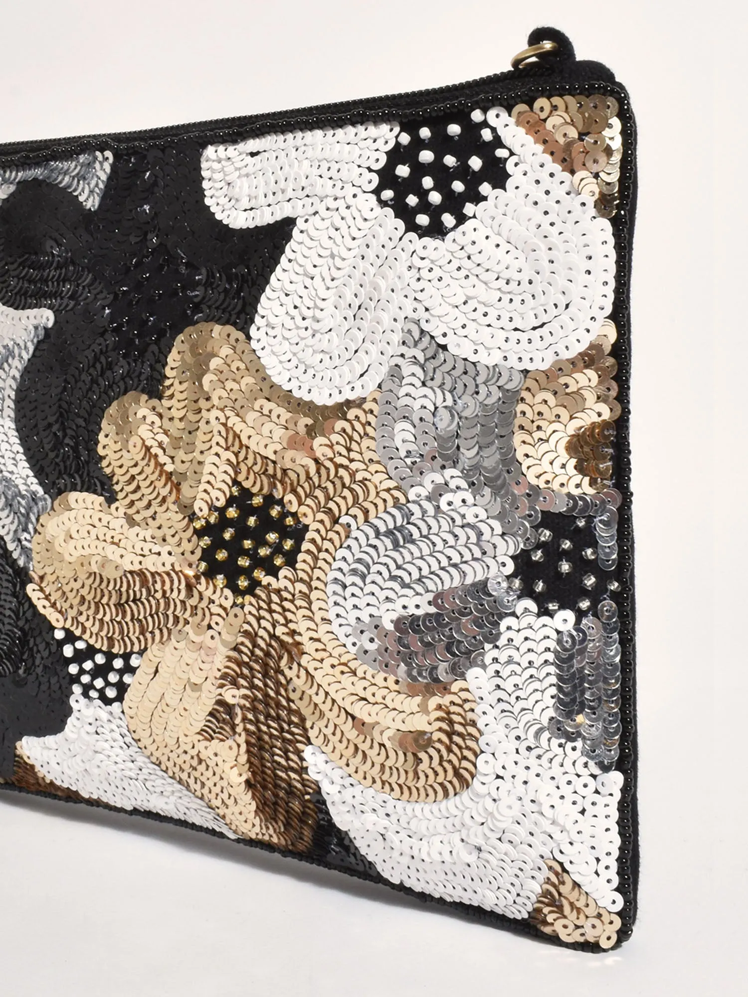 Flower Fold Over Clutch - Black sold by RC & Co product image thumbnail 3