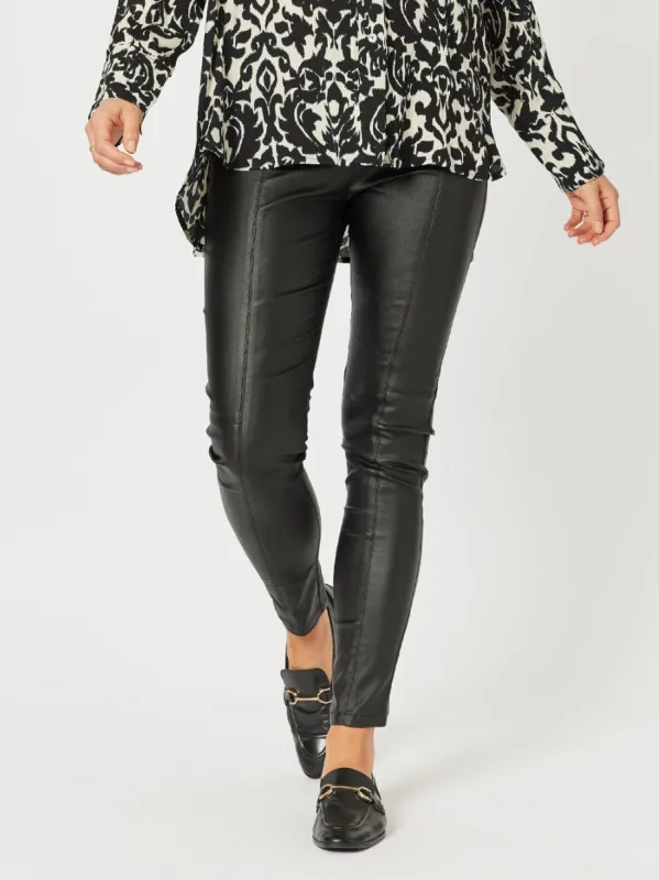 Luna Faux Leather Pant - Black sold by RC & Co