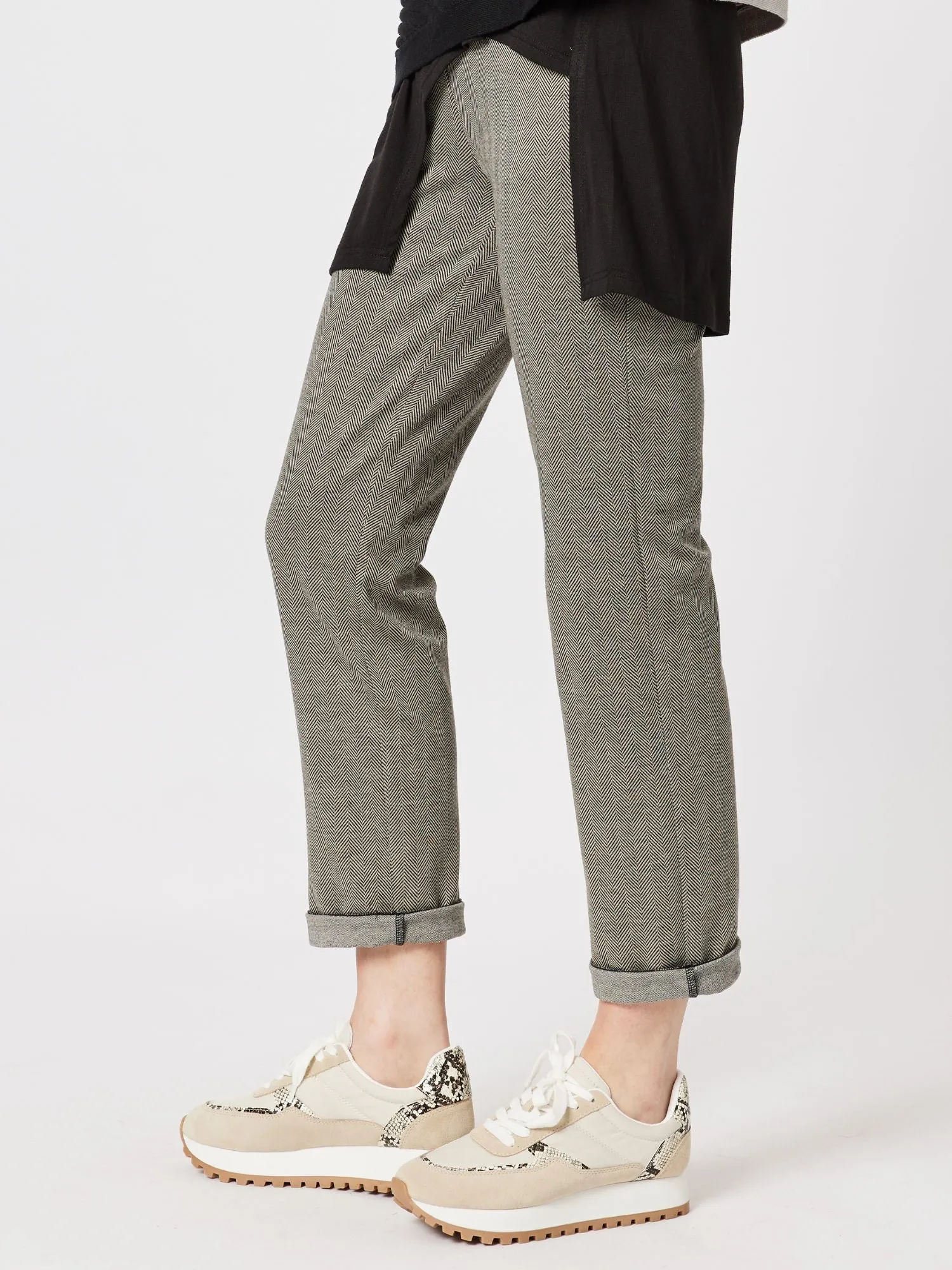 Herringbone Pull On Pant - Natural sold by RC & Co product image thumbnail 3