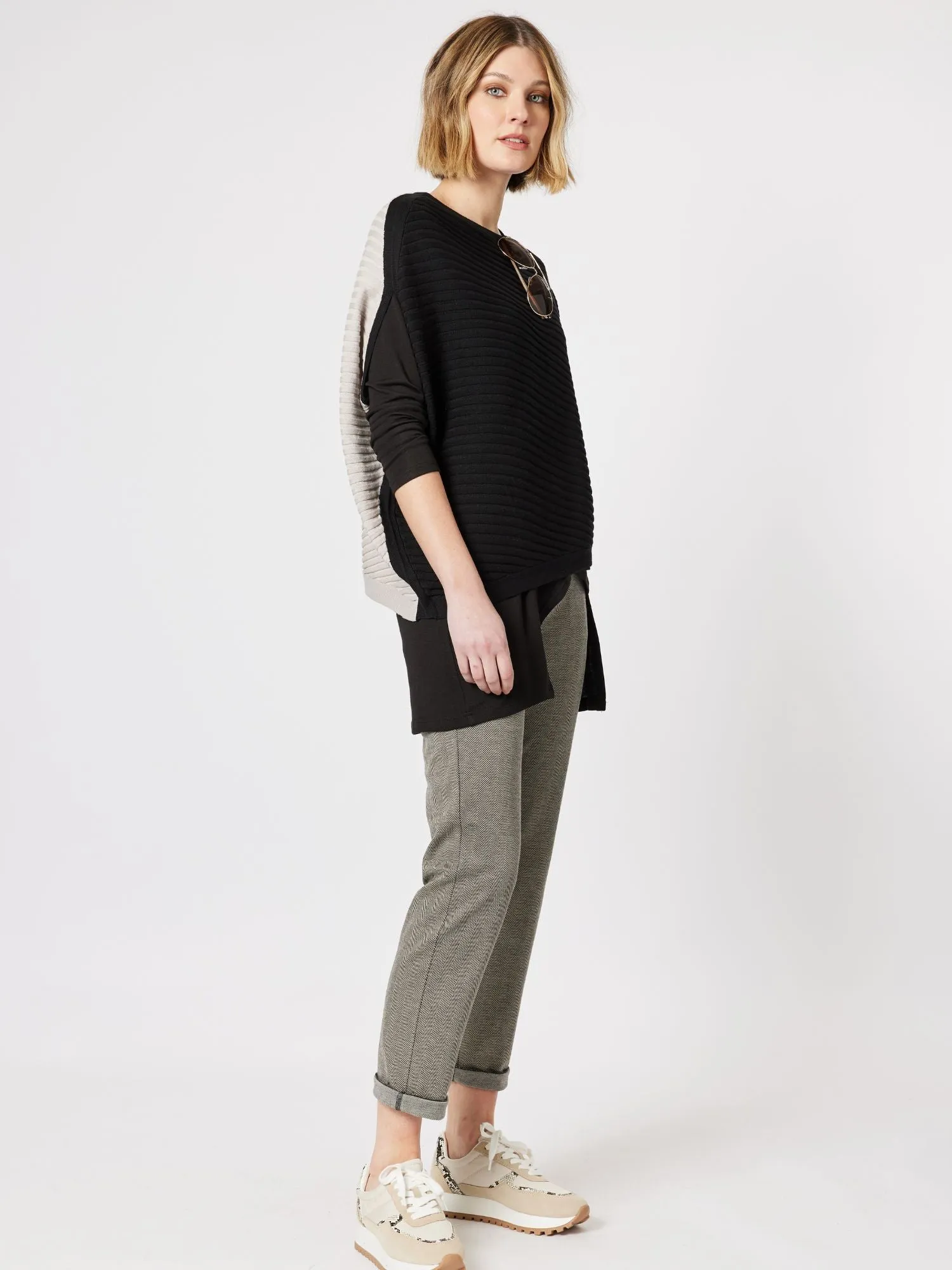 Herringbone Pull On Pant - Natural sold by RC & Co product image thumbnail 2