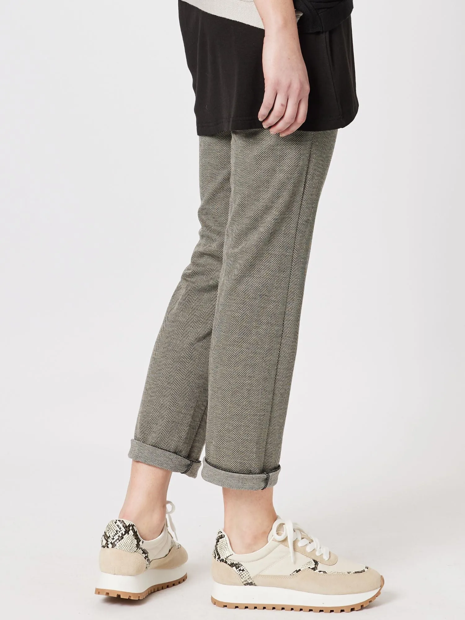 Herringbone Pull On Pant - Natural sold by RC & Co product image thumbnail 4