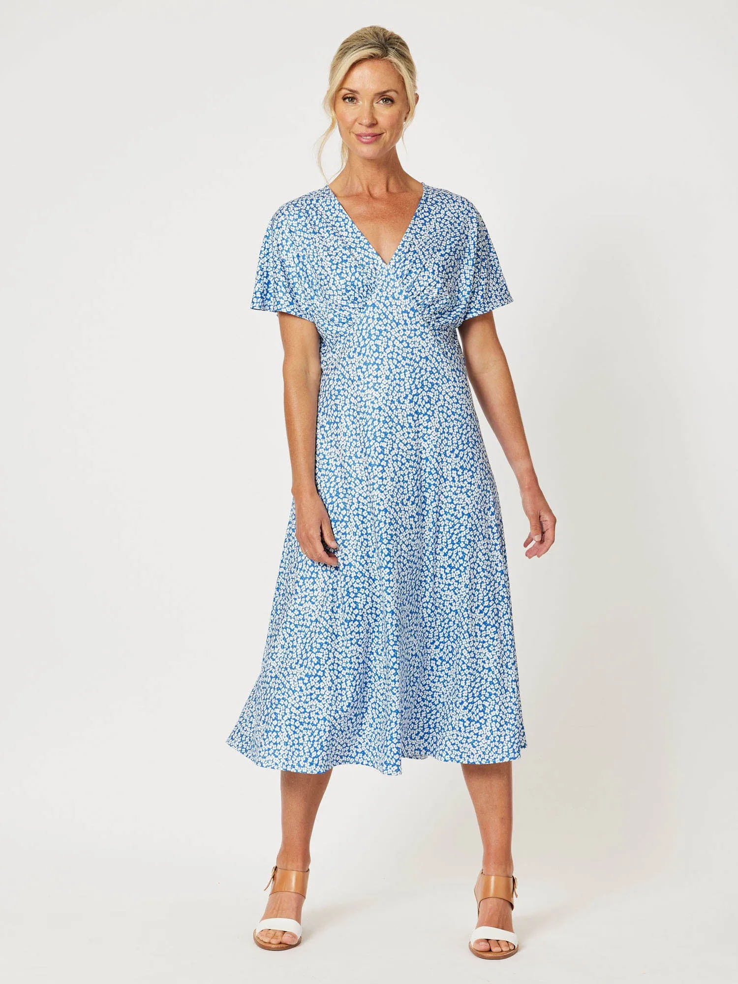 Miss Daisy Print A-Line Dress - Cornflower sold by RC & Co product image thumbnail 2