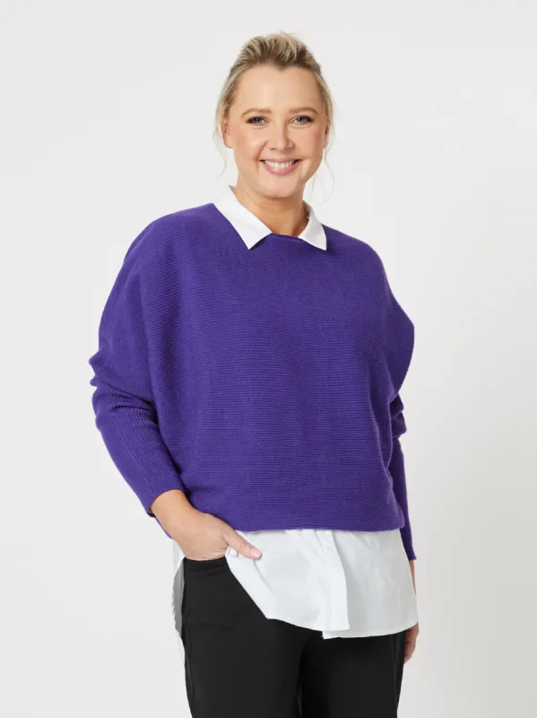 Phoebe Batwing Knit - Amethyst sold by RC & Co