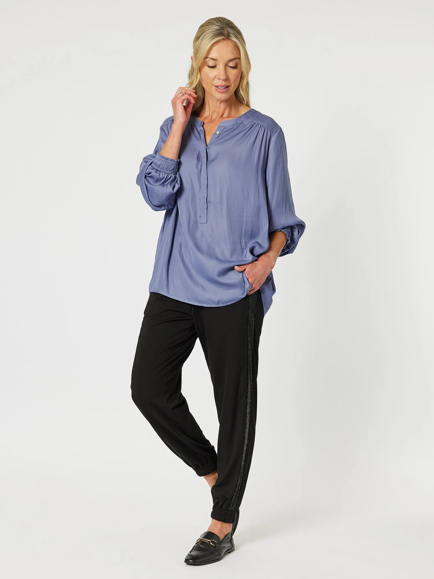 Luxe Nehru Top - Amethyst sold by RC & Co product image thumbnail 5