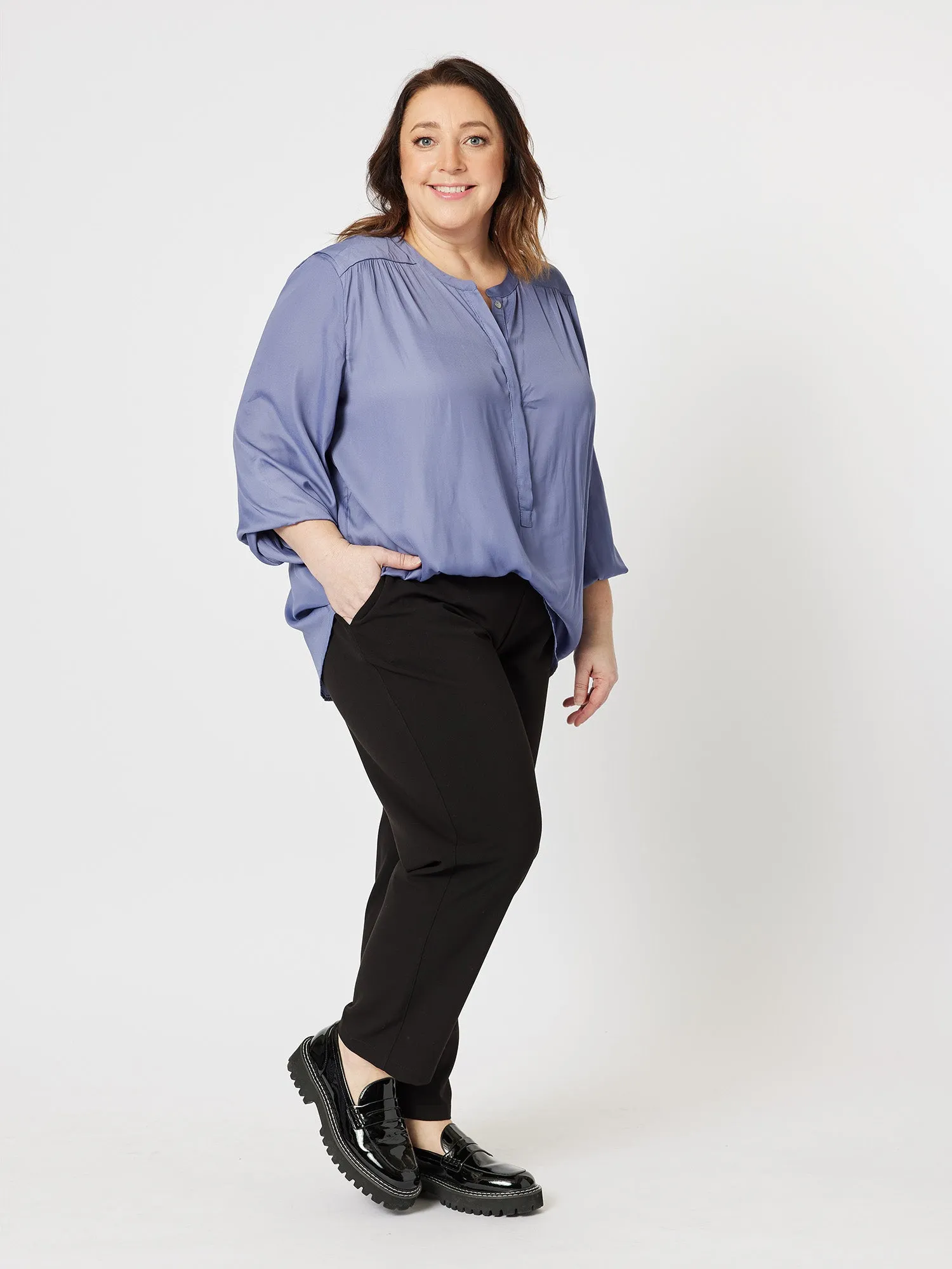 Luxe Nehru Top - Amethyst sold by RC & Co product image thumbnail 2