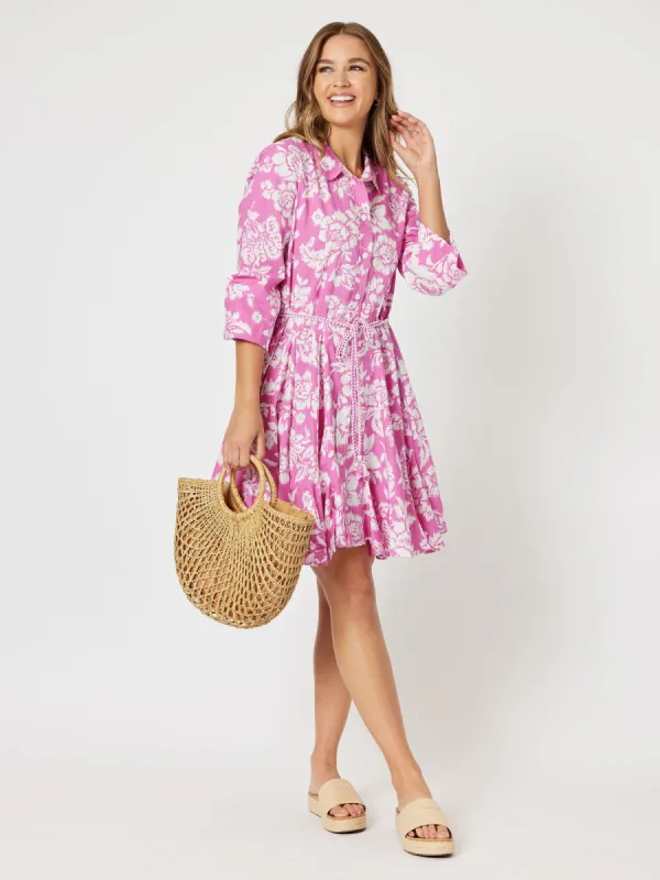 Amour Cotton Print Dress - Pink sold by RC & Co