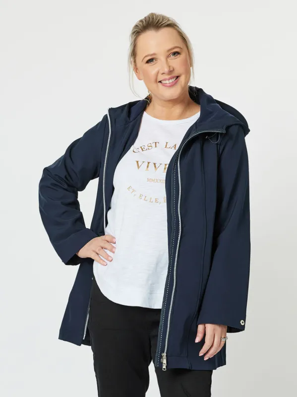 Cruise Hooded Jacket - Navy sold by RC & Co