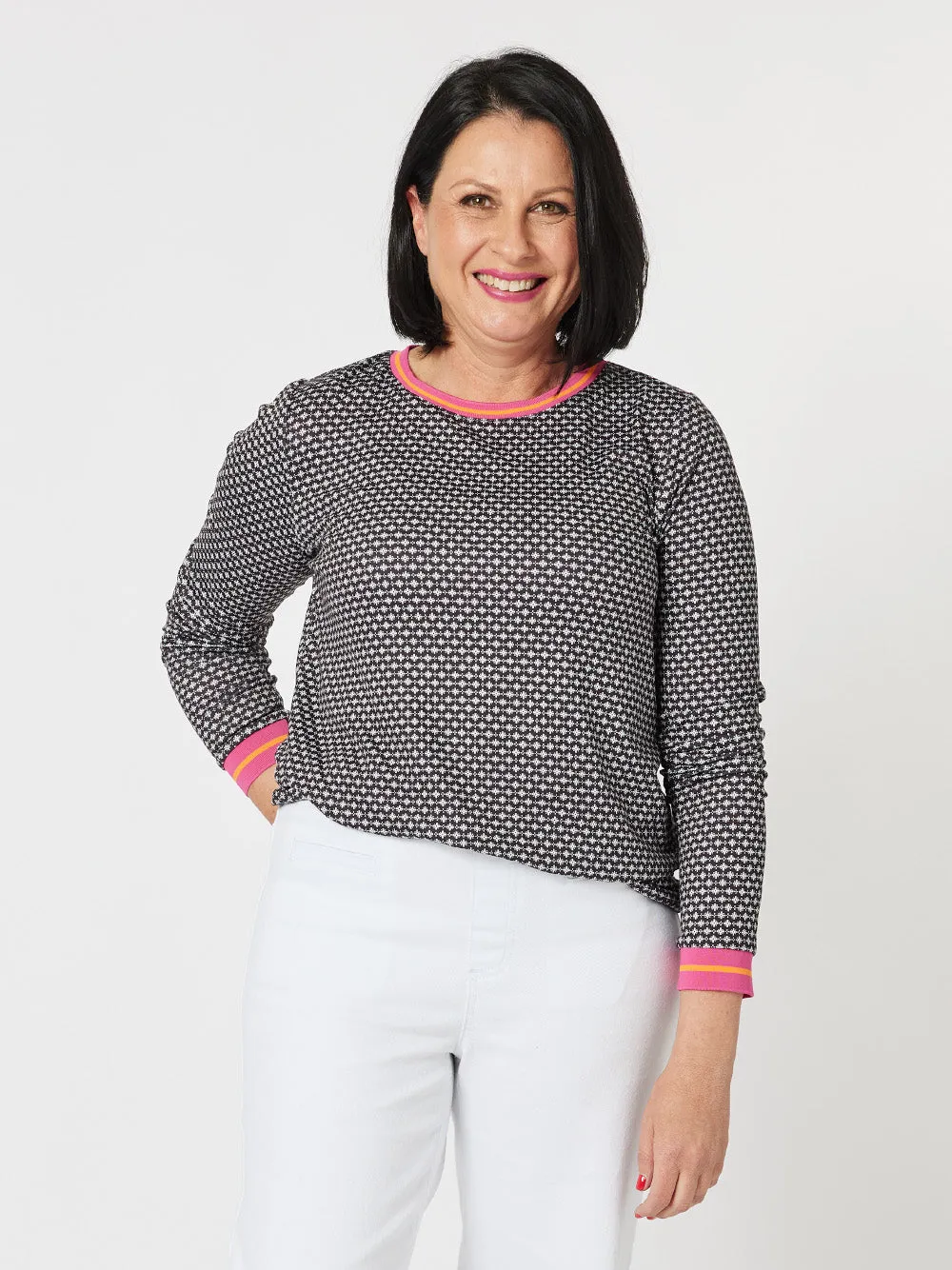 Nina Print Top - Black sold by RC & Co product image thumbnail 3