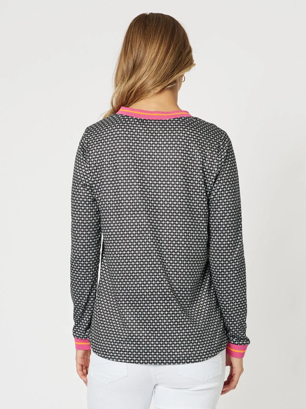 Nina Print Top - Black sold by RC & Co product image thumbnail 4