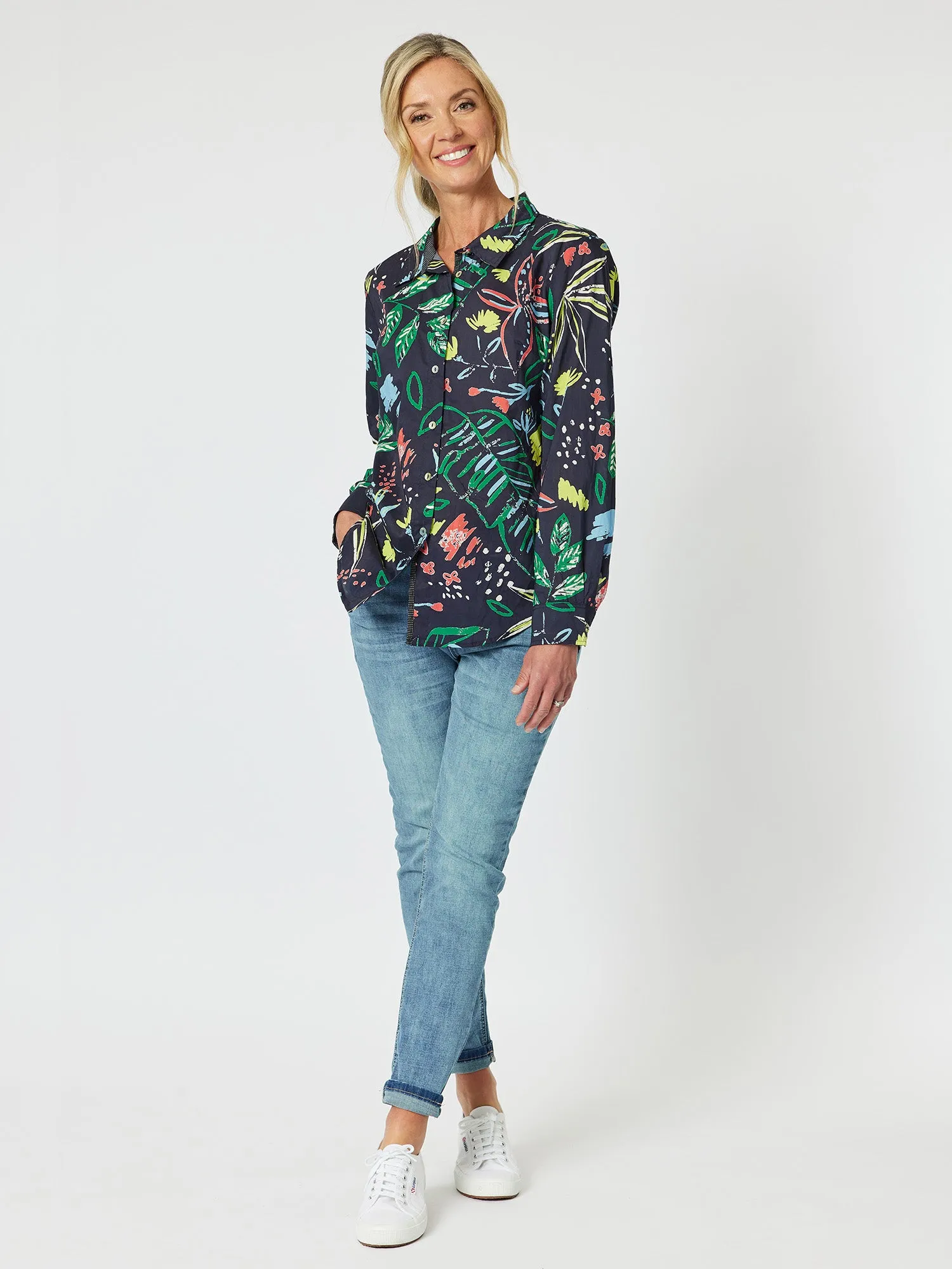 Caroline Cotton Print Shirt - Multi sold by RC & Co product image thumbnail 2