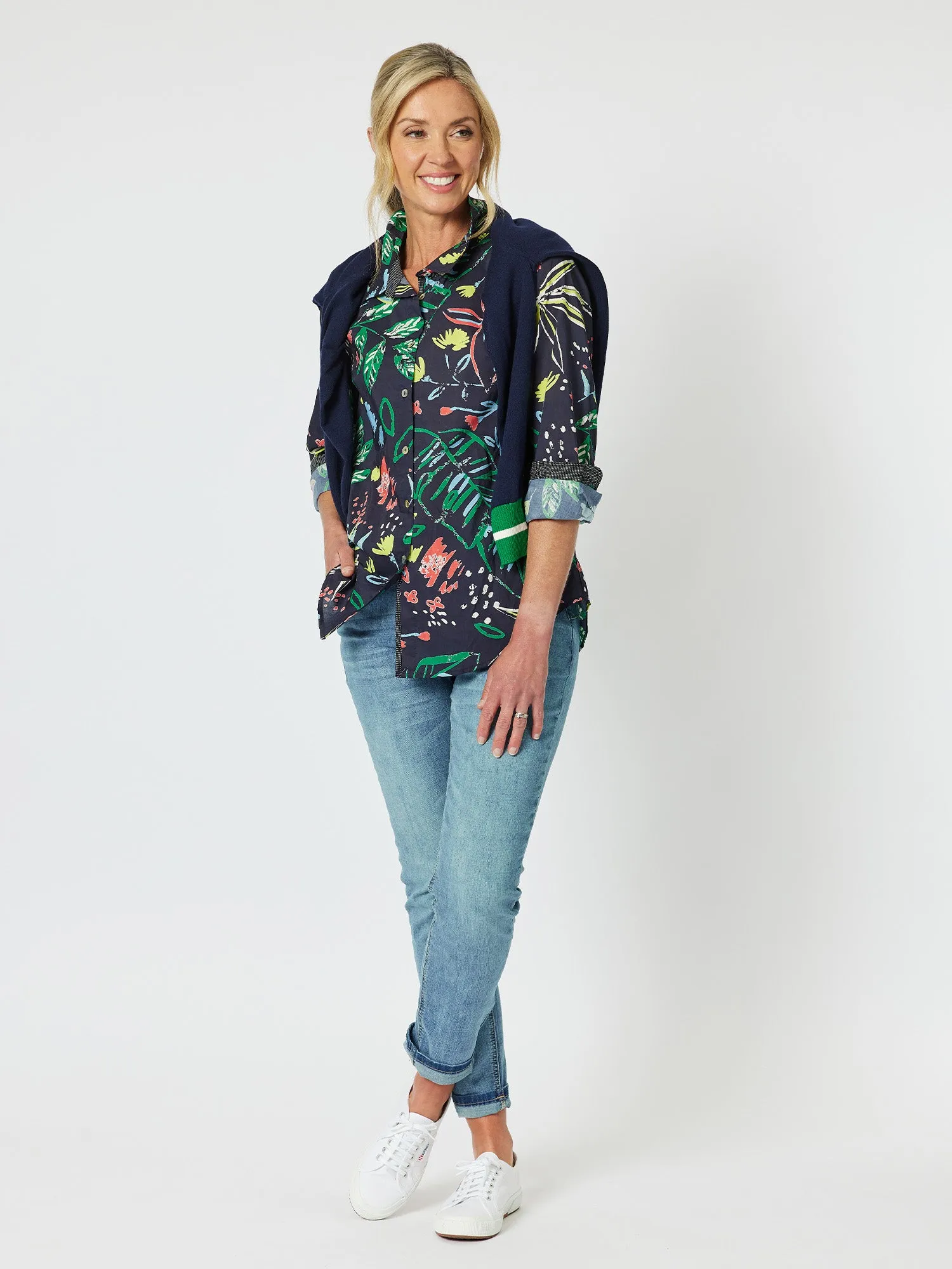 Caroline Cotton Print Shirt - Multi sold by RC & Co product image thumbnail 5