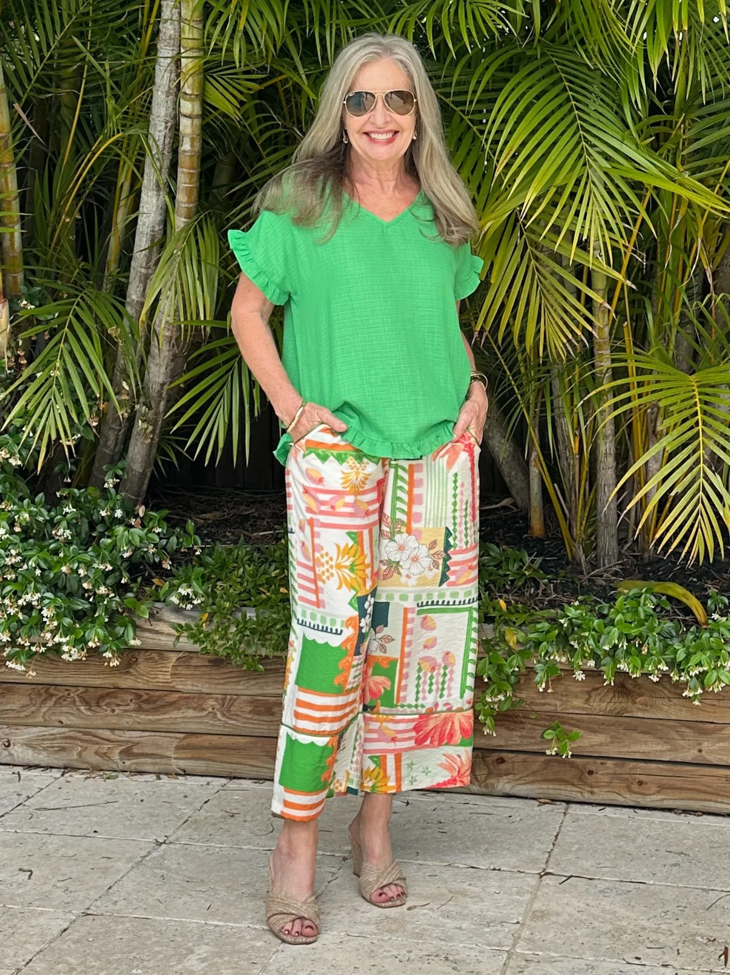 Tullum V Neck Top - Emerald sold by RC & Co product image thumbnail 3