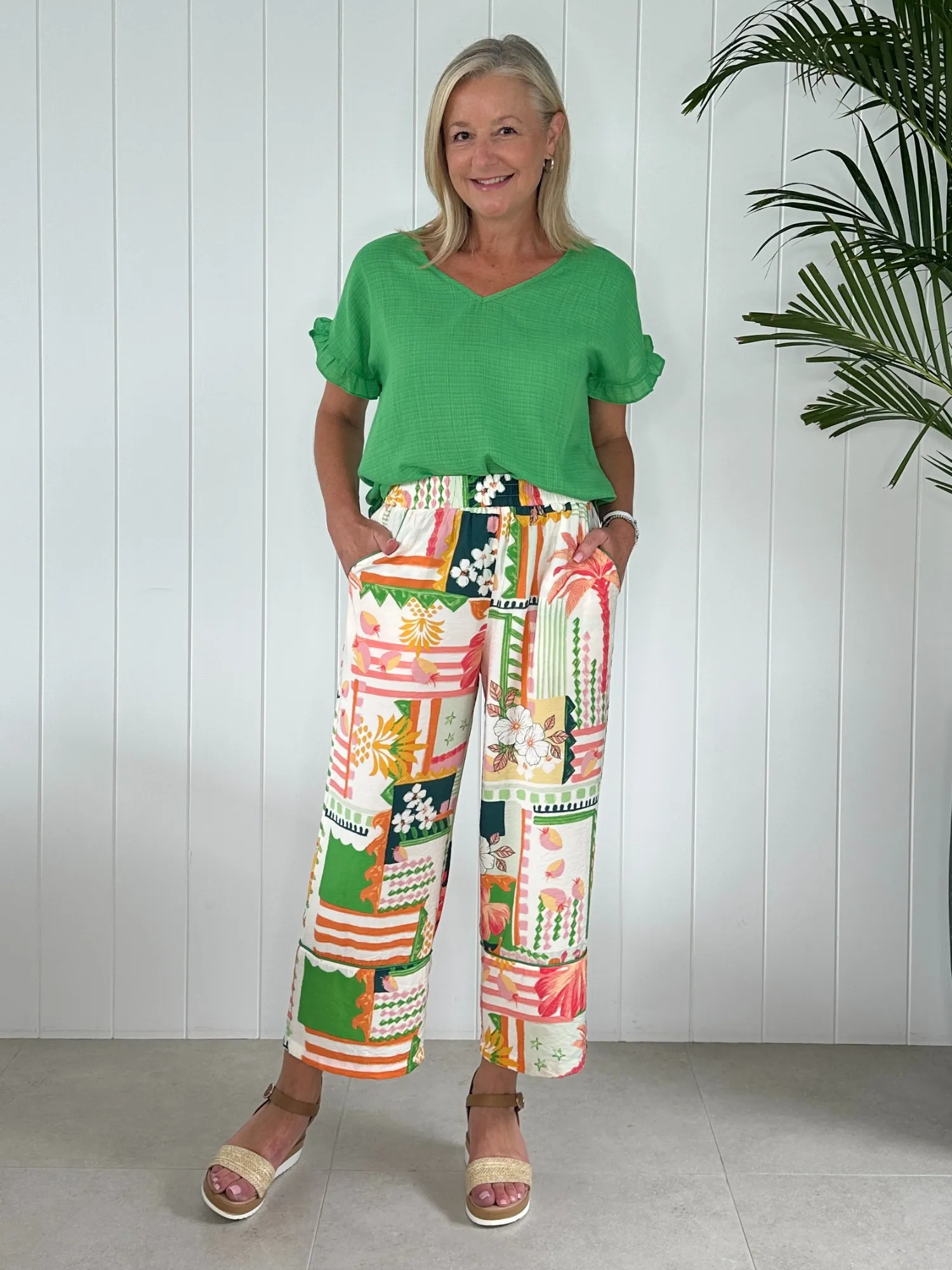 Tullum V Neck Top - Emerald sold by RC & Co product image thumbnail 2