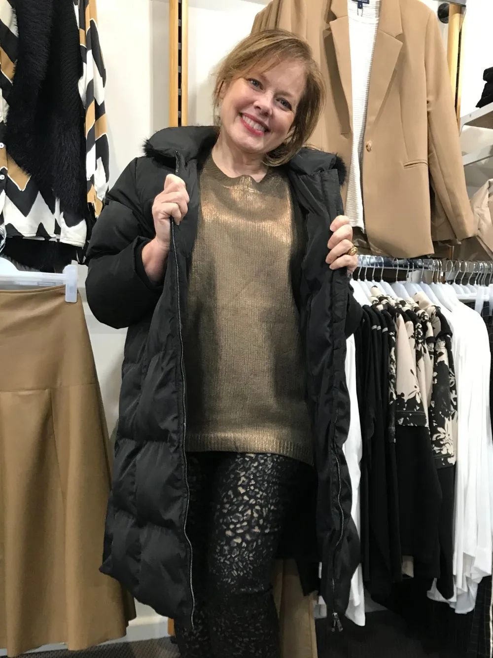 Faye Puffer Coat - Black sold by RC & Co product image thumbnail 2