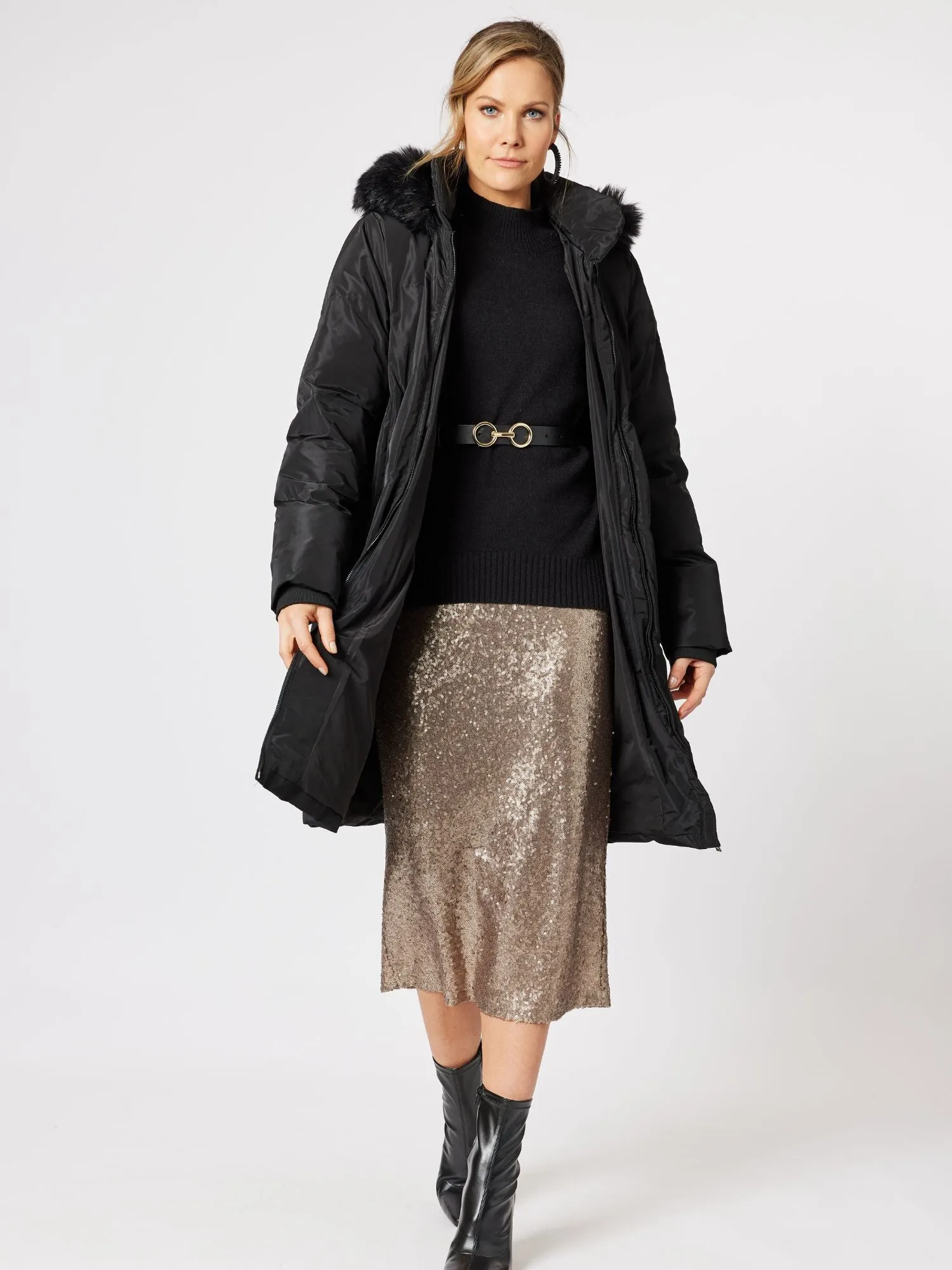 Faye Puffer Coat - Black sold by RC & Co product image thumbnail 3