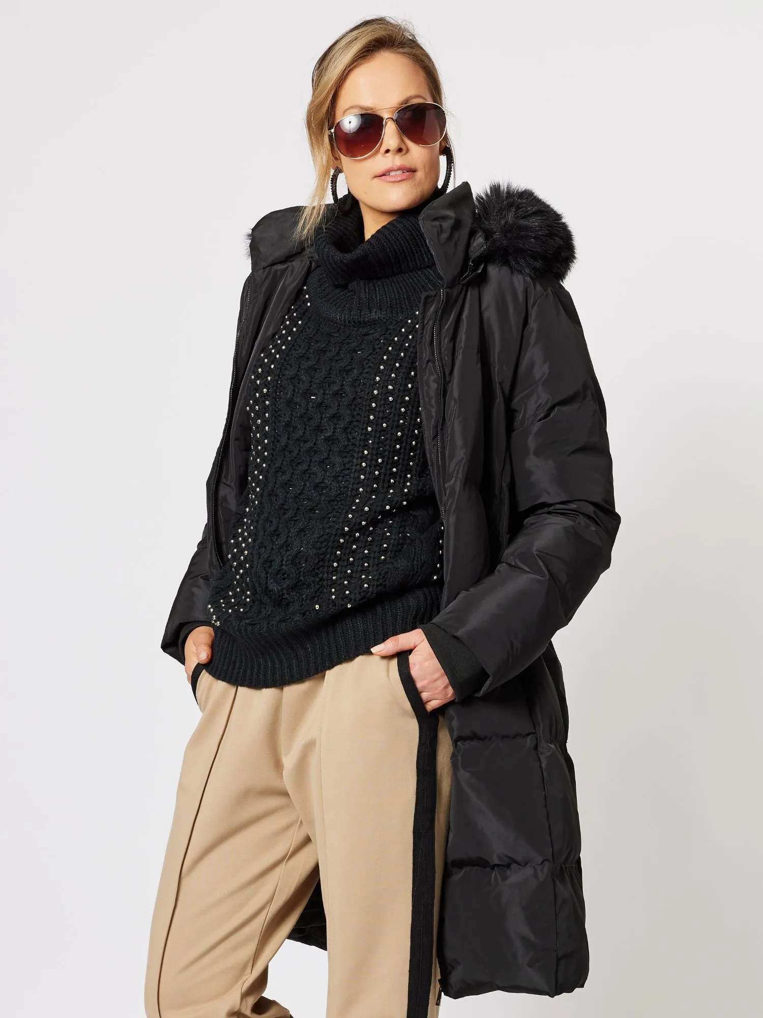 Faye Puffer Coat - Black sold by RC & Co product image thumbnail 4