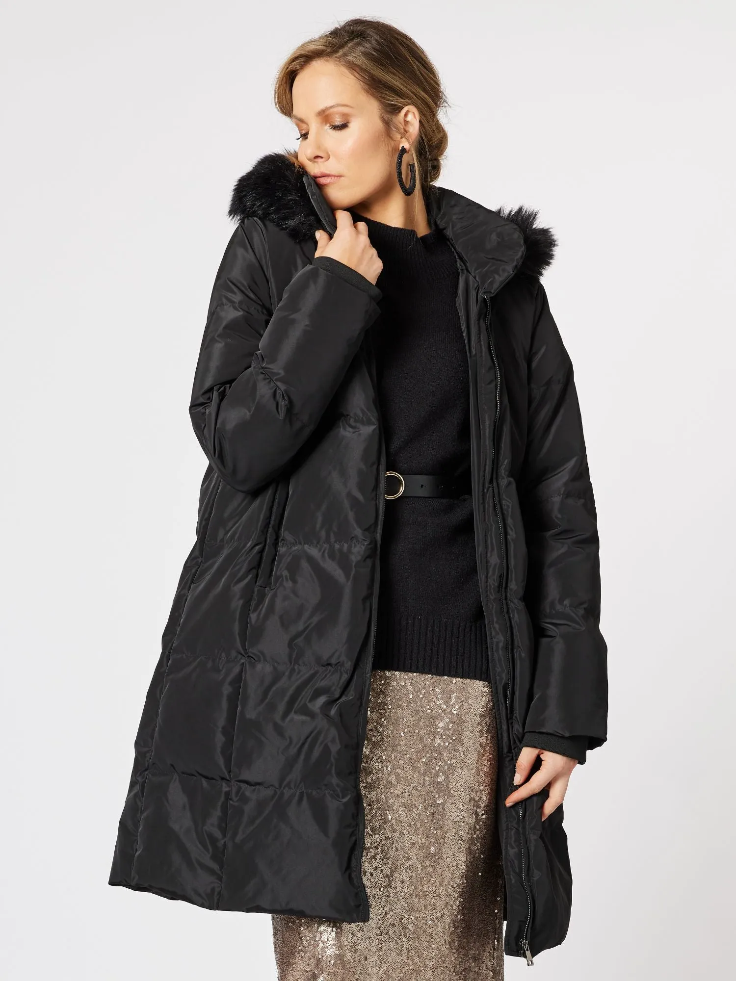 Faye Puffer Coat - Black sold by RC & Co