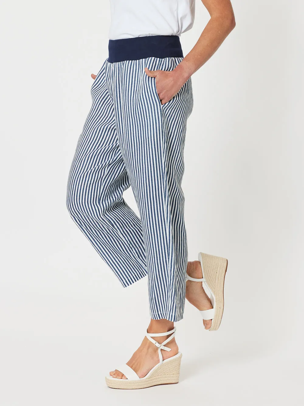 Stripe Beach Pant - Navy sold by RC & Co product image thumbnail 4