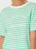 Saint Tropez Stripe Print Tee - Mint sold by RC & Co