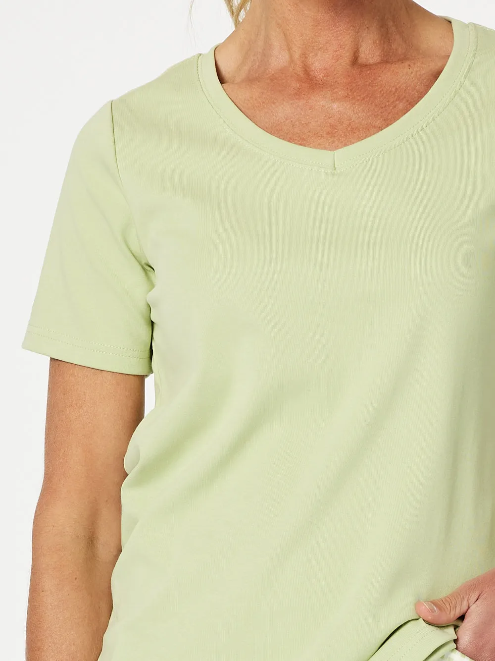 V Neckline Tee - Celery sold by RC & Co product image thumbnail 5