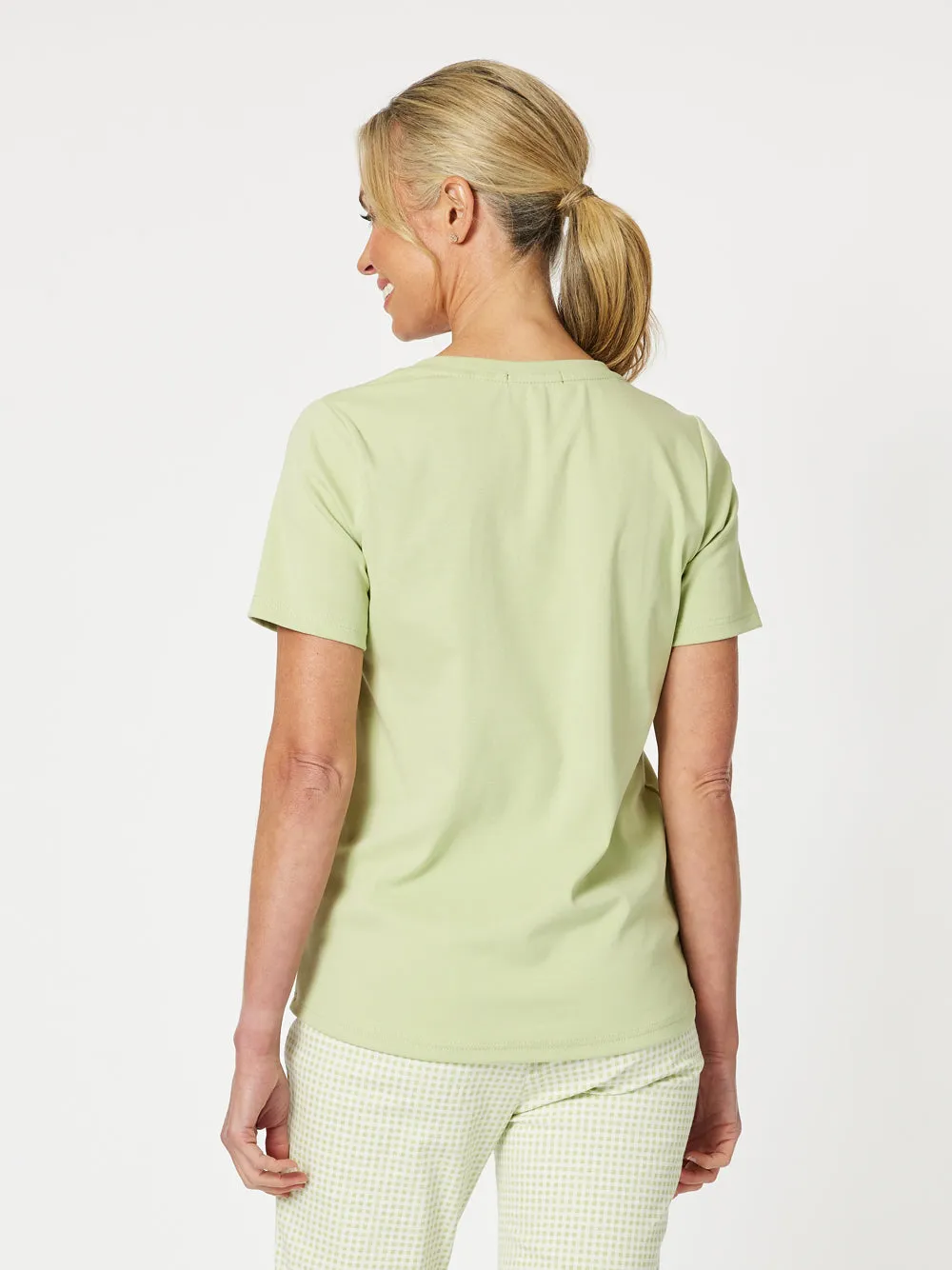 V Neckline Tee - Celery sold by RC & Co product image thumbnail 4