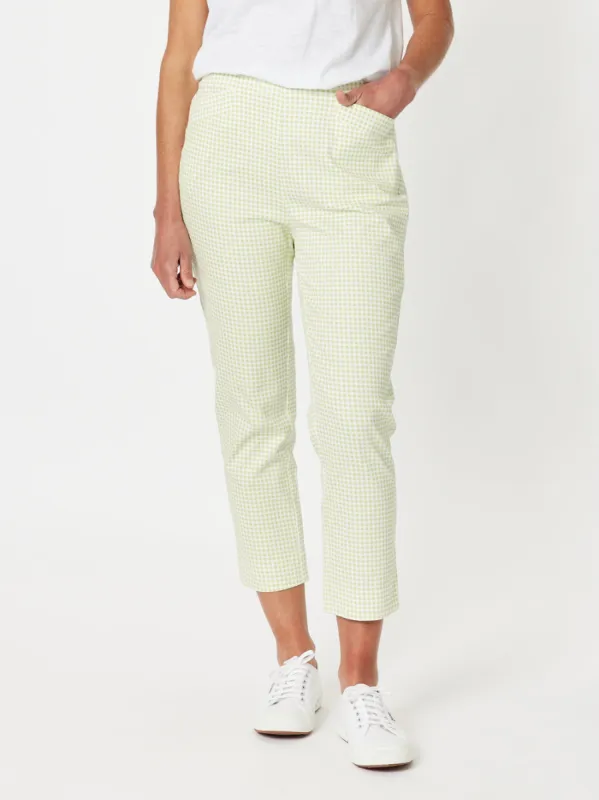 Carter Check Print Pant - Celery sold by RC & Co