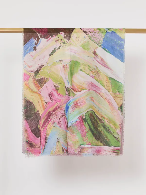 Palette Printed Scarf - Berry sold by RC & Co