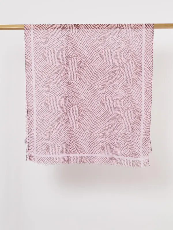Droplets Printed Scarf - Berry sold by RC & Co