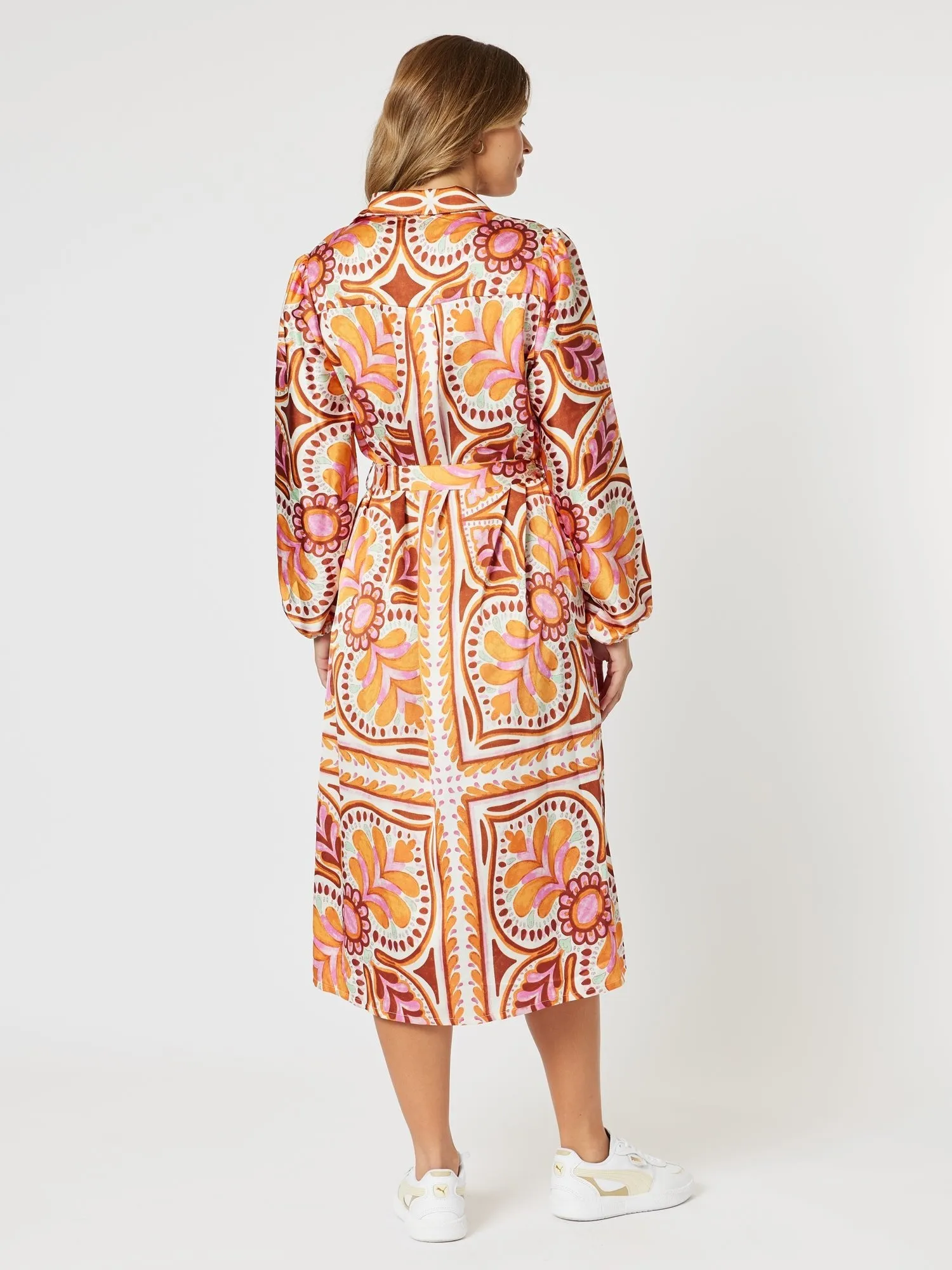 Studio Floral Print Shirt Dress - Fig sold by RC & Co product image thumbnail 4